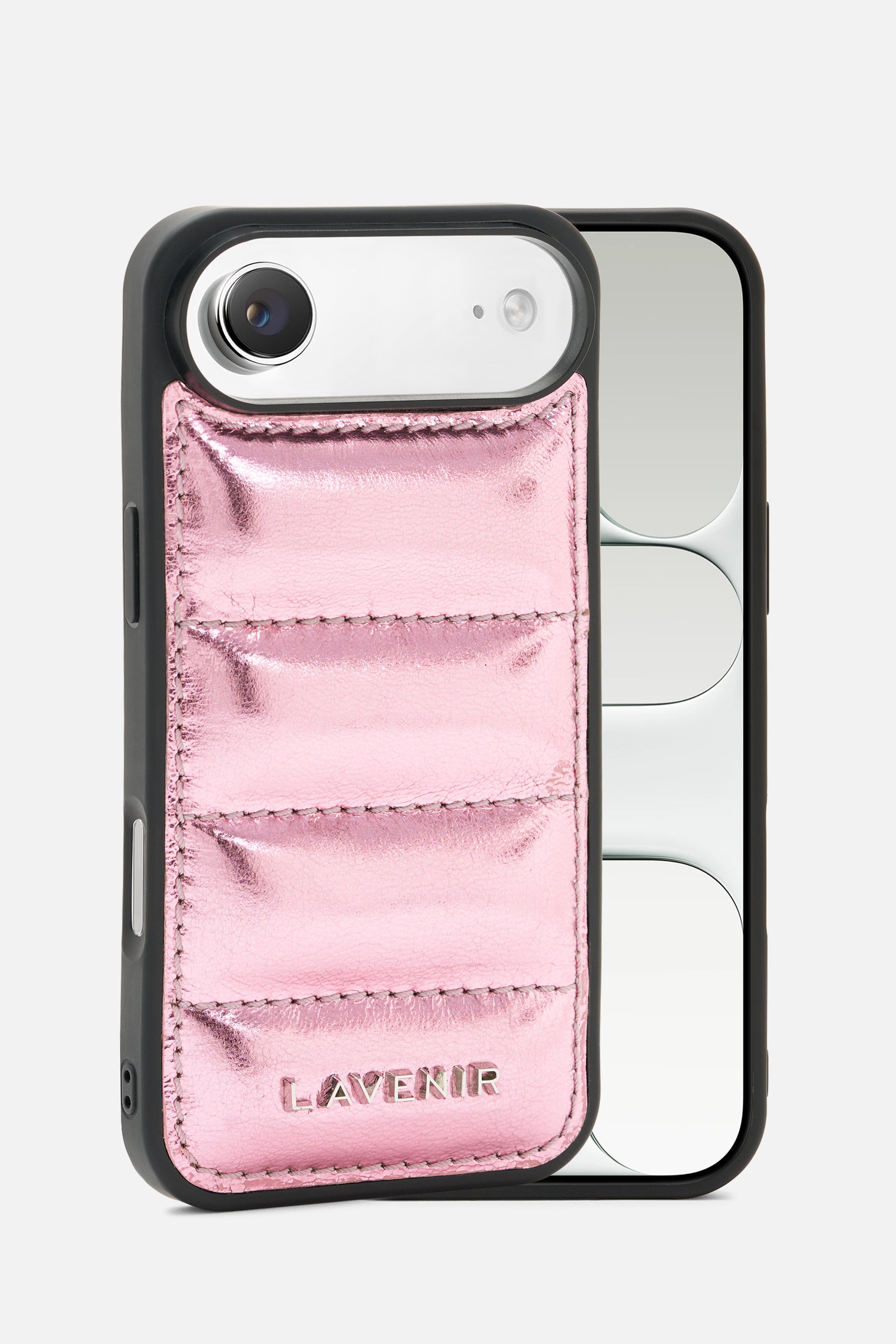 iPhone Puffer Case - Quilted - Rosé Metallic