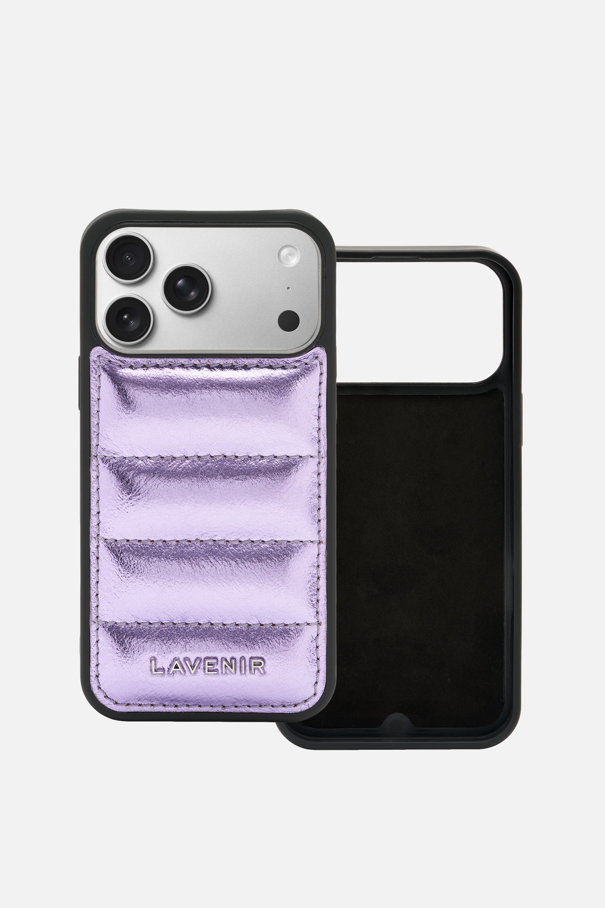 iPhone Puffer Case - Quilted - Iris Purple Metallic