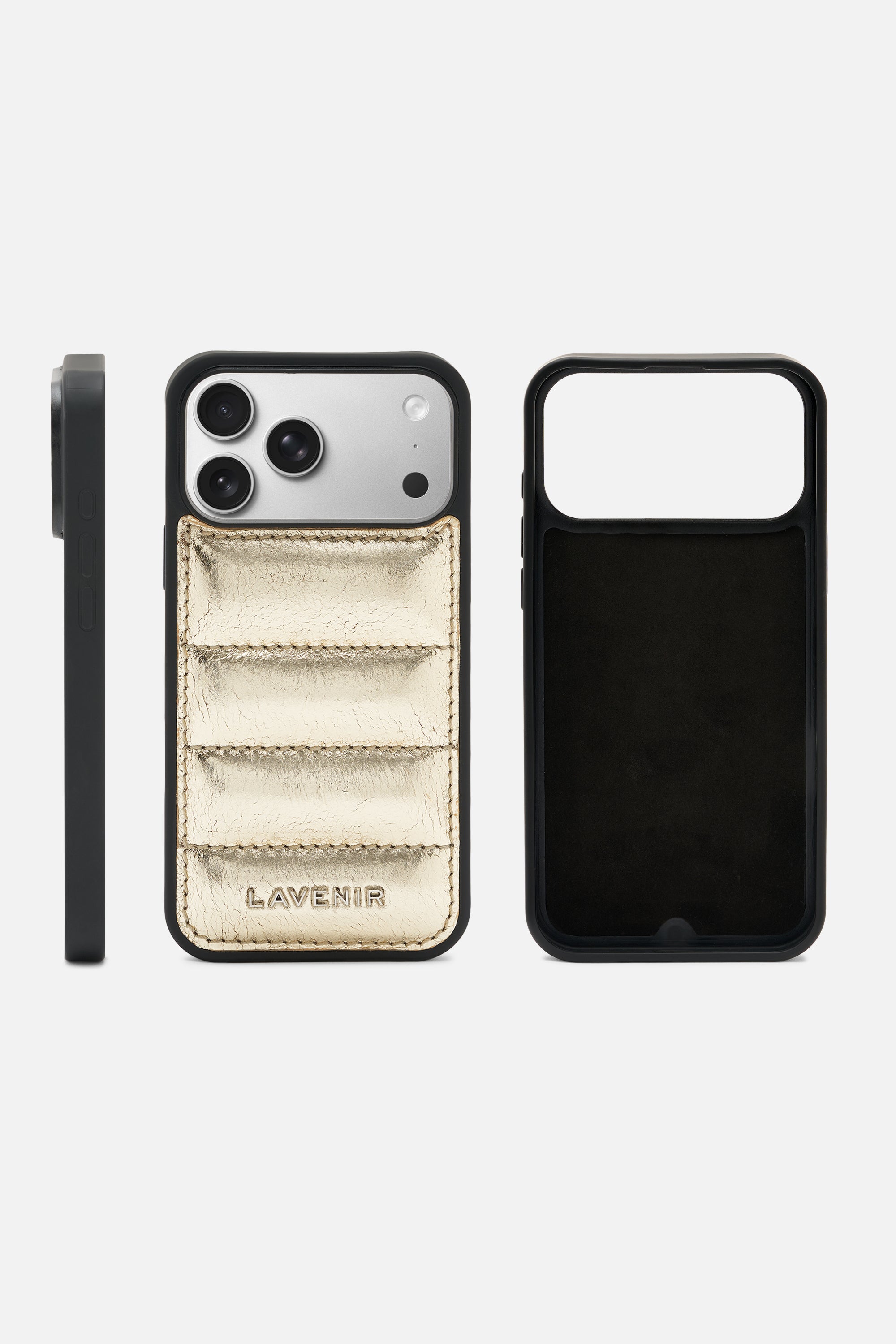 Iphone Case - Quilted Metallic - Gold