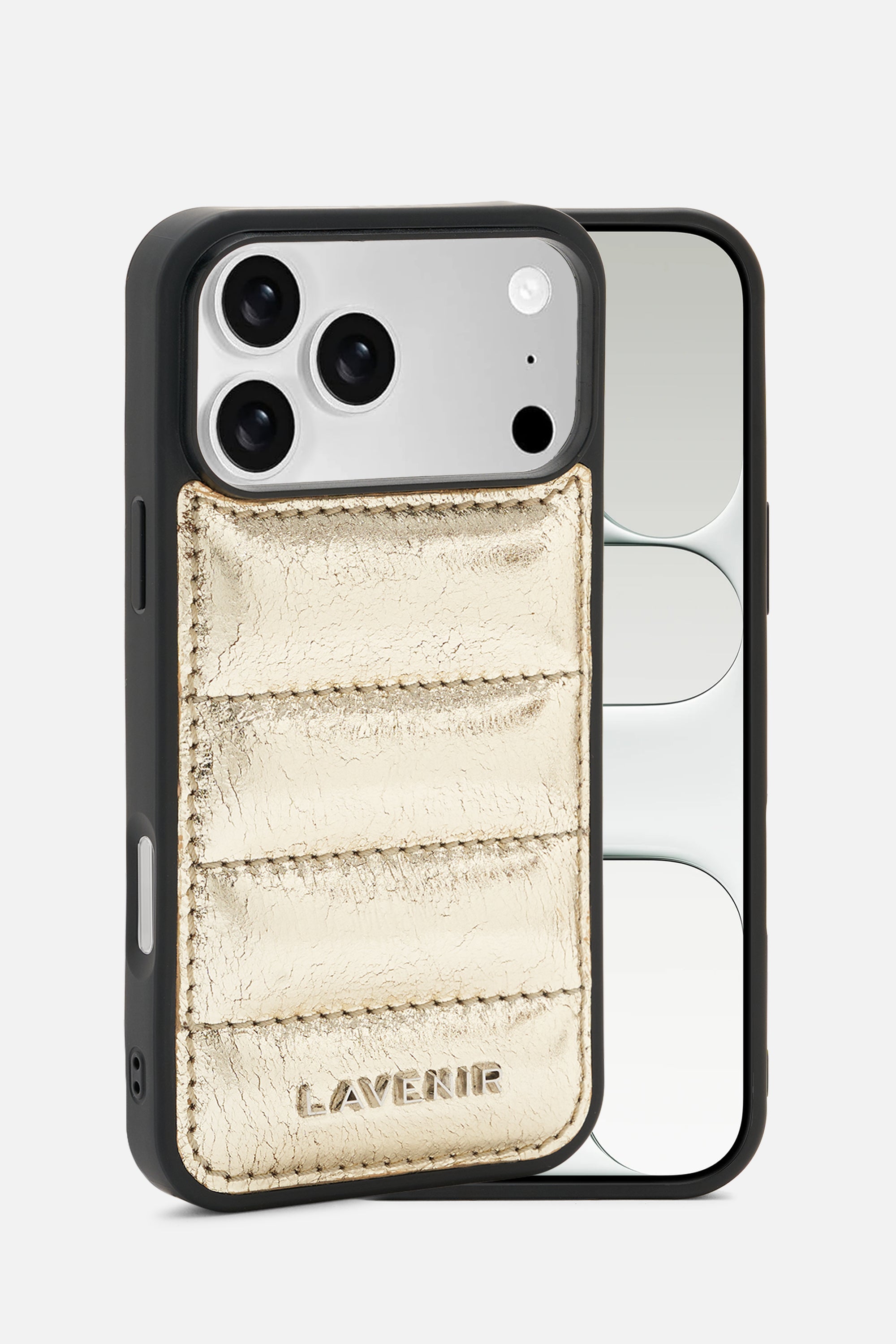 iPhone Puffer Case - Quilted - Gold Metallic
