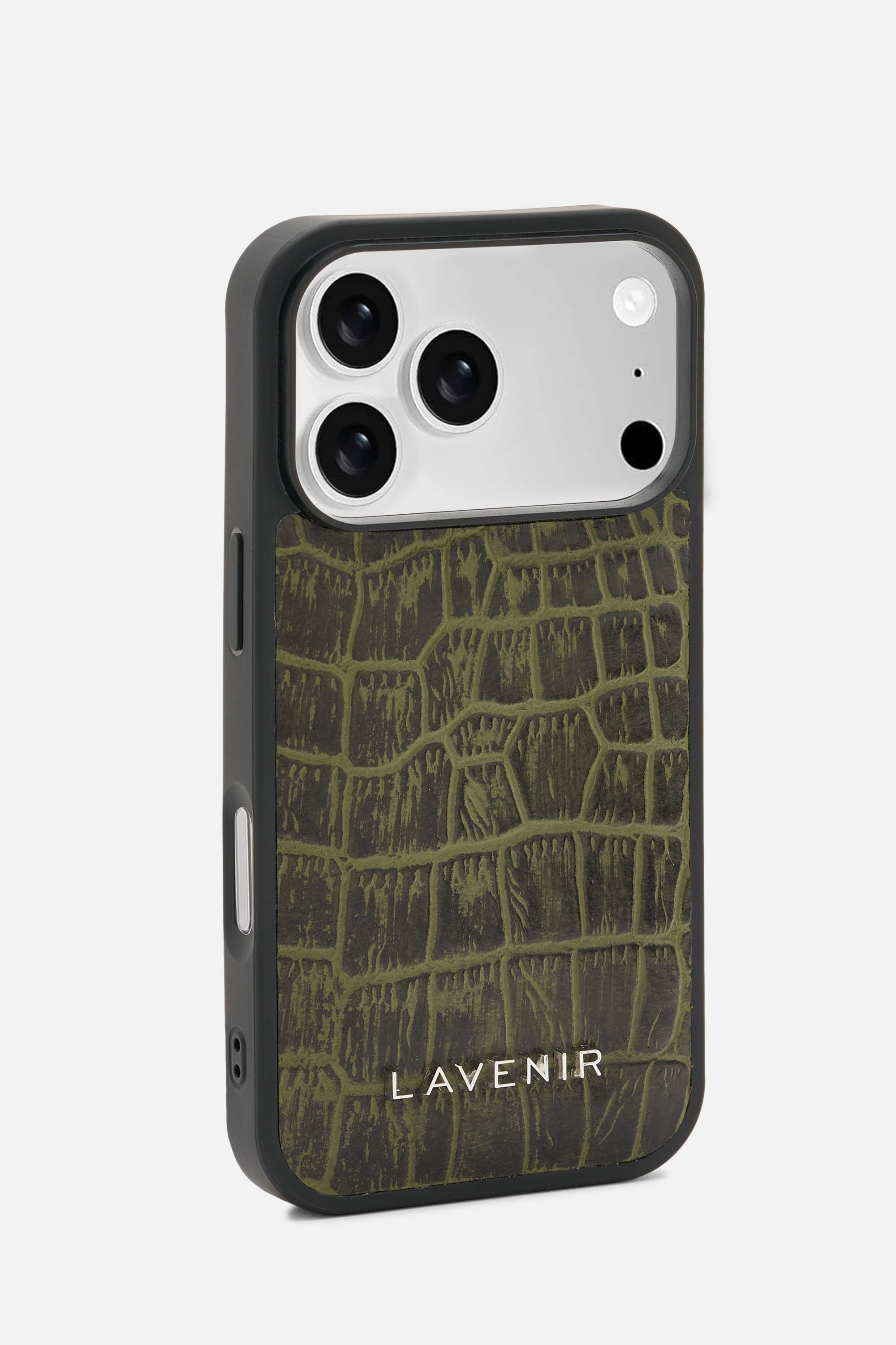 iPhone Croco Case - Deep Lichen Green