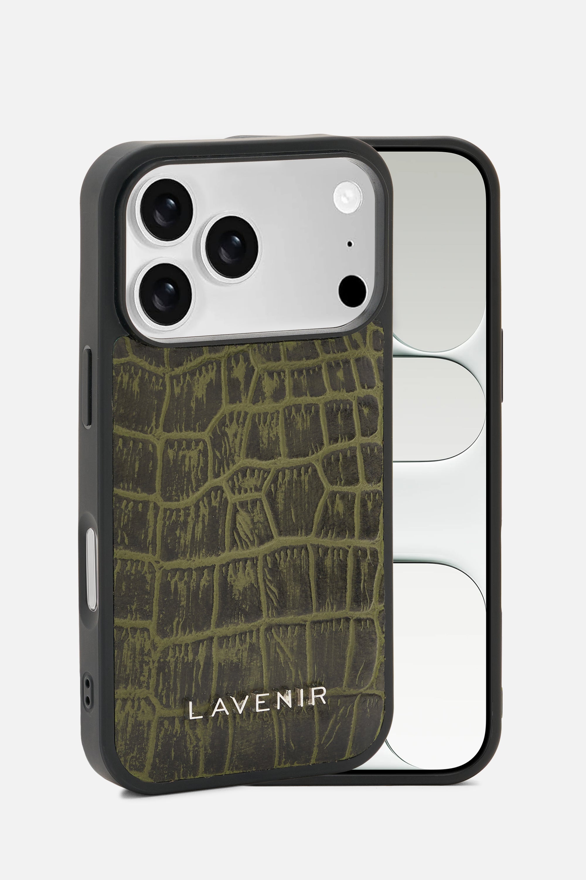 iPhone Croco Case - Deep Lichen Green
