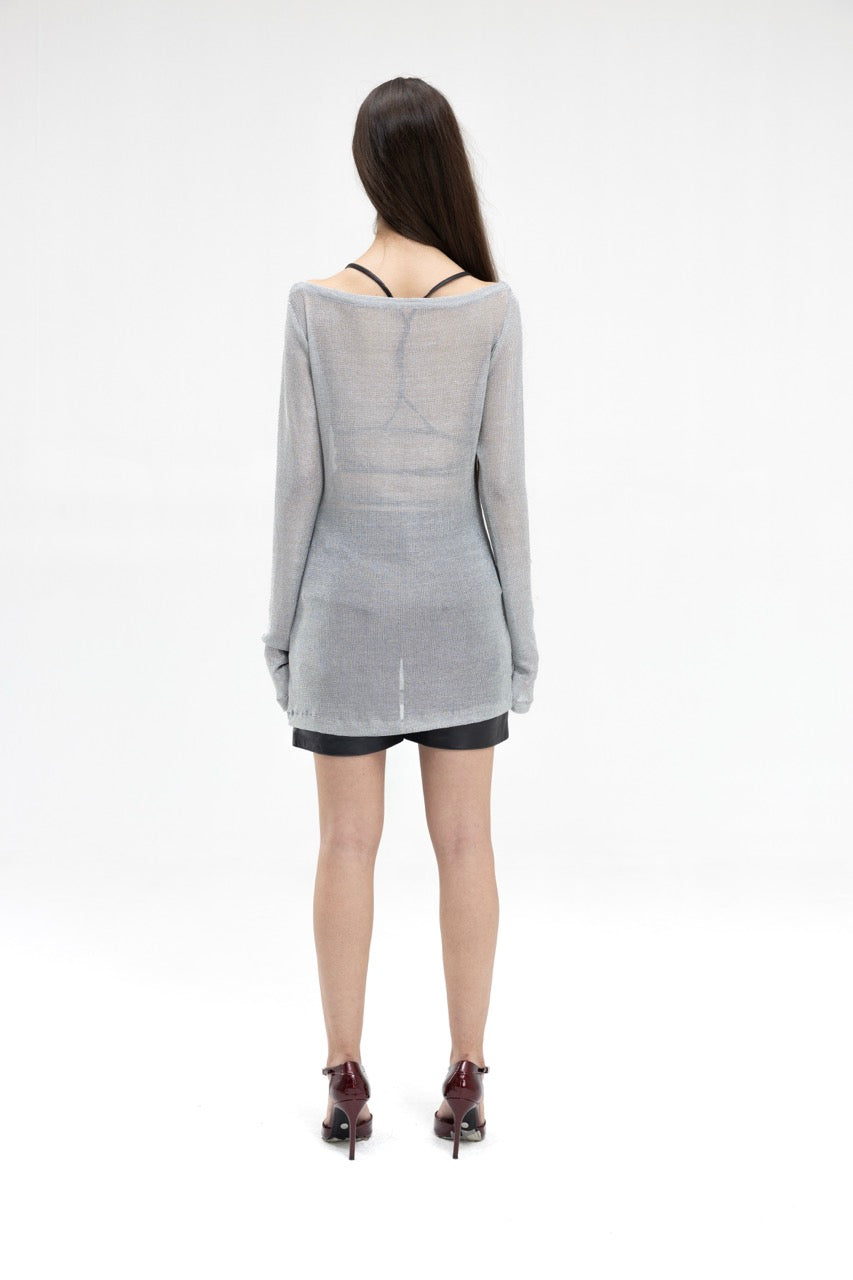 Silverglitch Sheer Dress