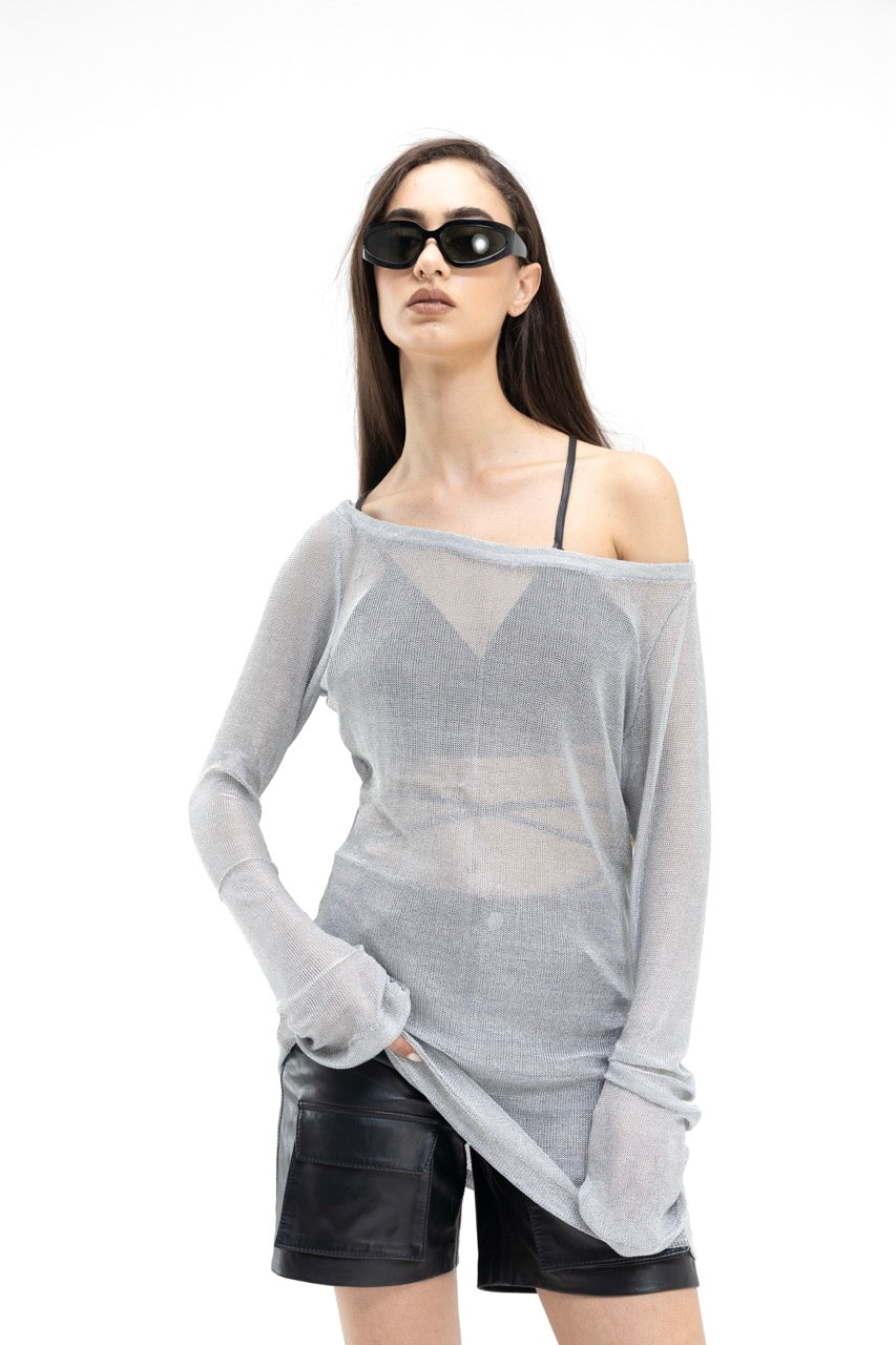 Silverglitch Sheer Dress