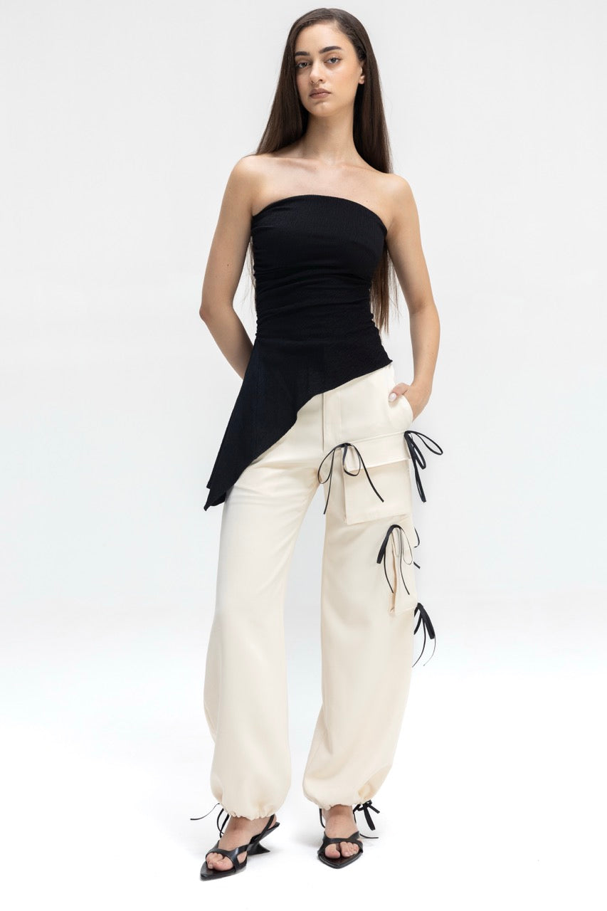Drawcord Utility Trousers – Soft Ivory