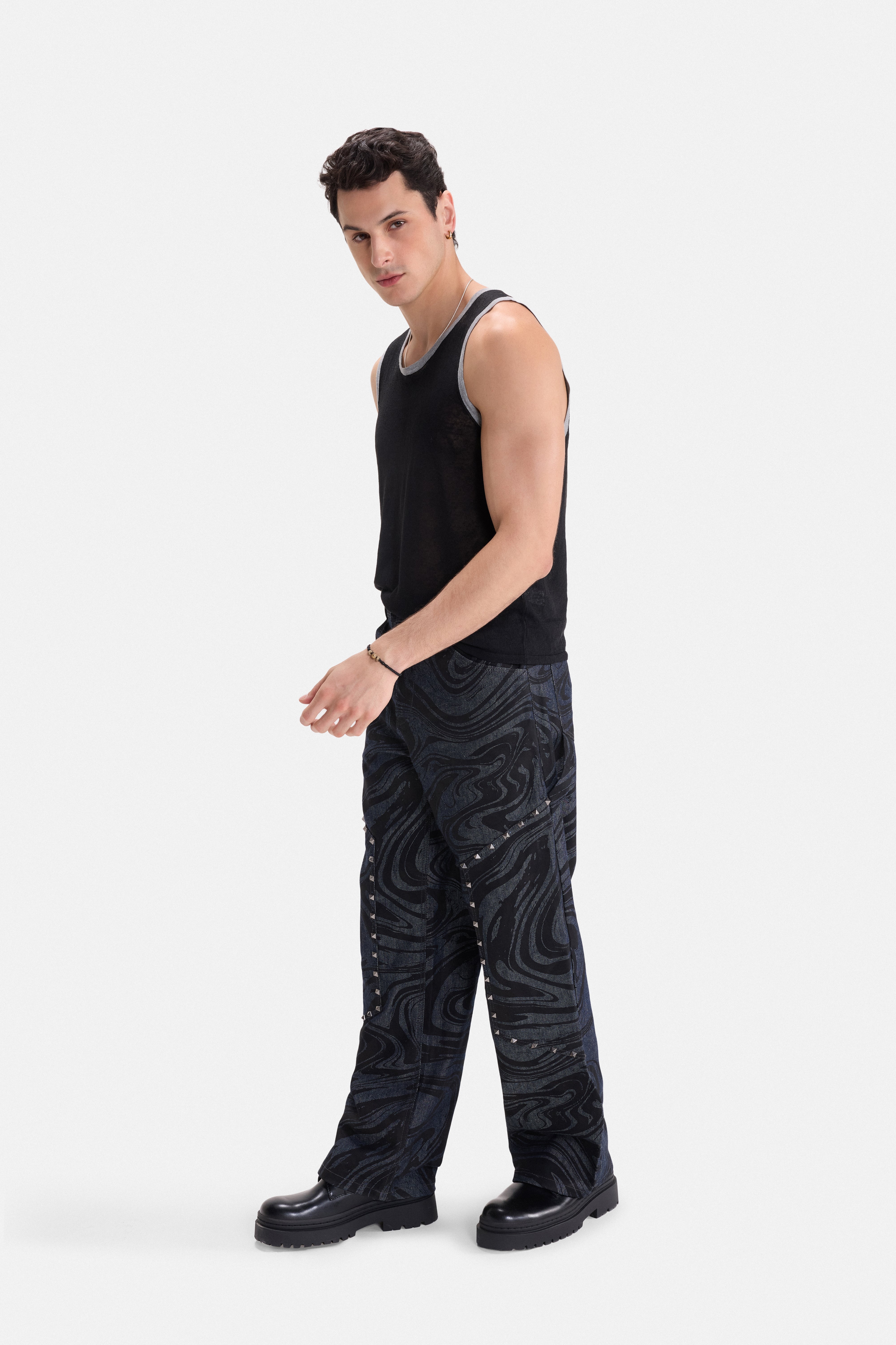 CHAOS THEORY – Swirl Print Pants