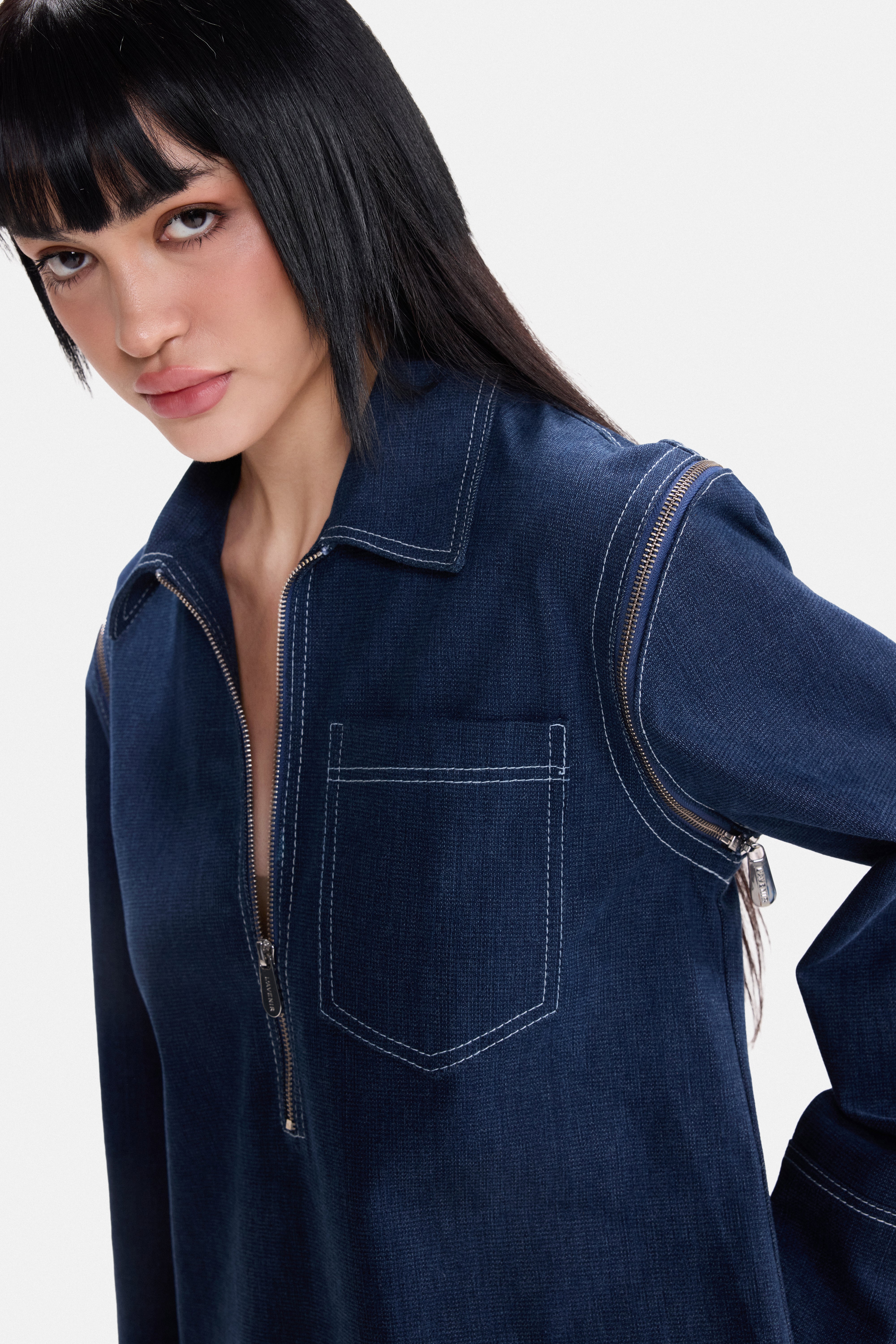 MOOD SWINGS - ZIP-OFF SLEEVE MINI DRESS