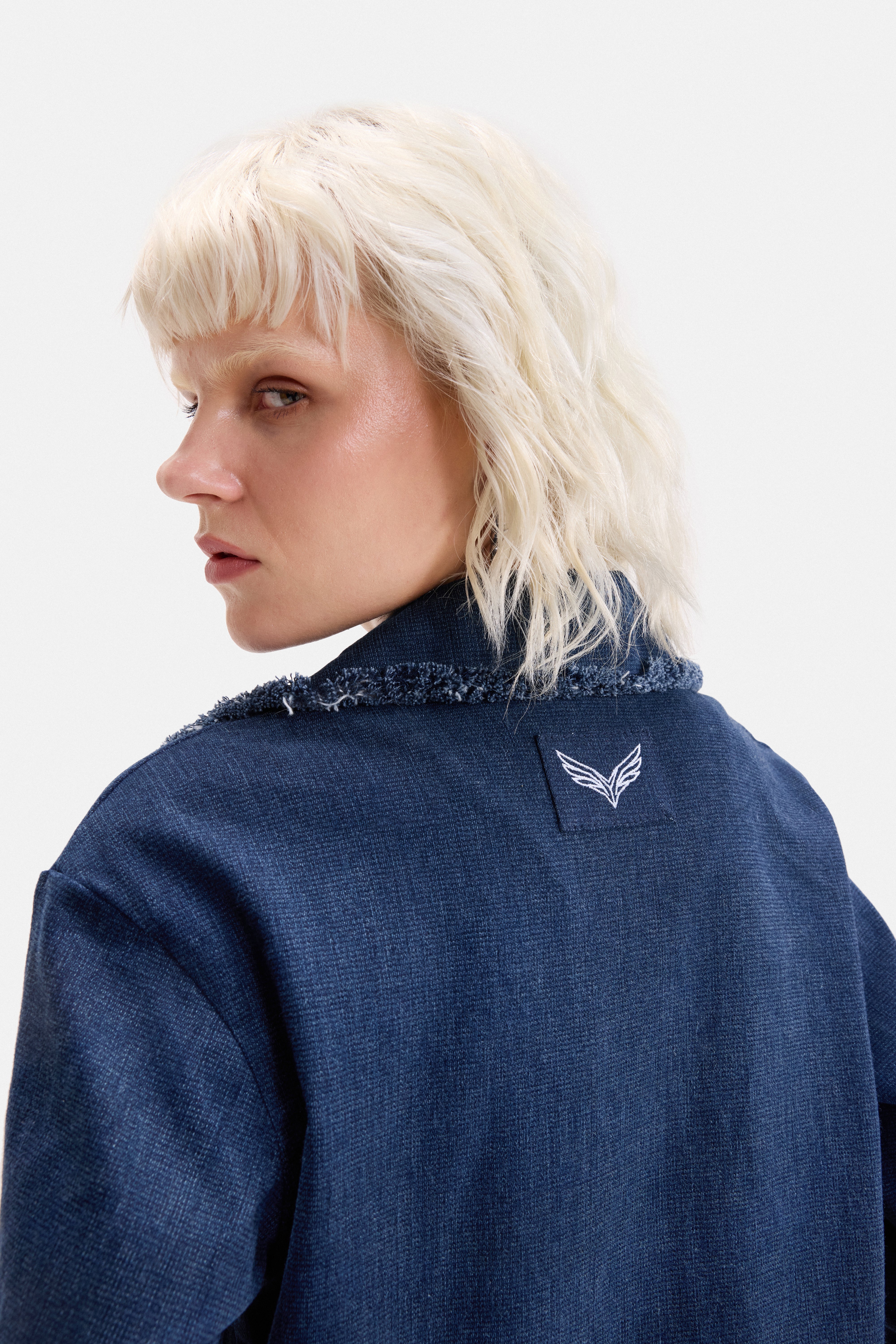 UNDONE – Frayed Denim Blazer