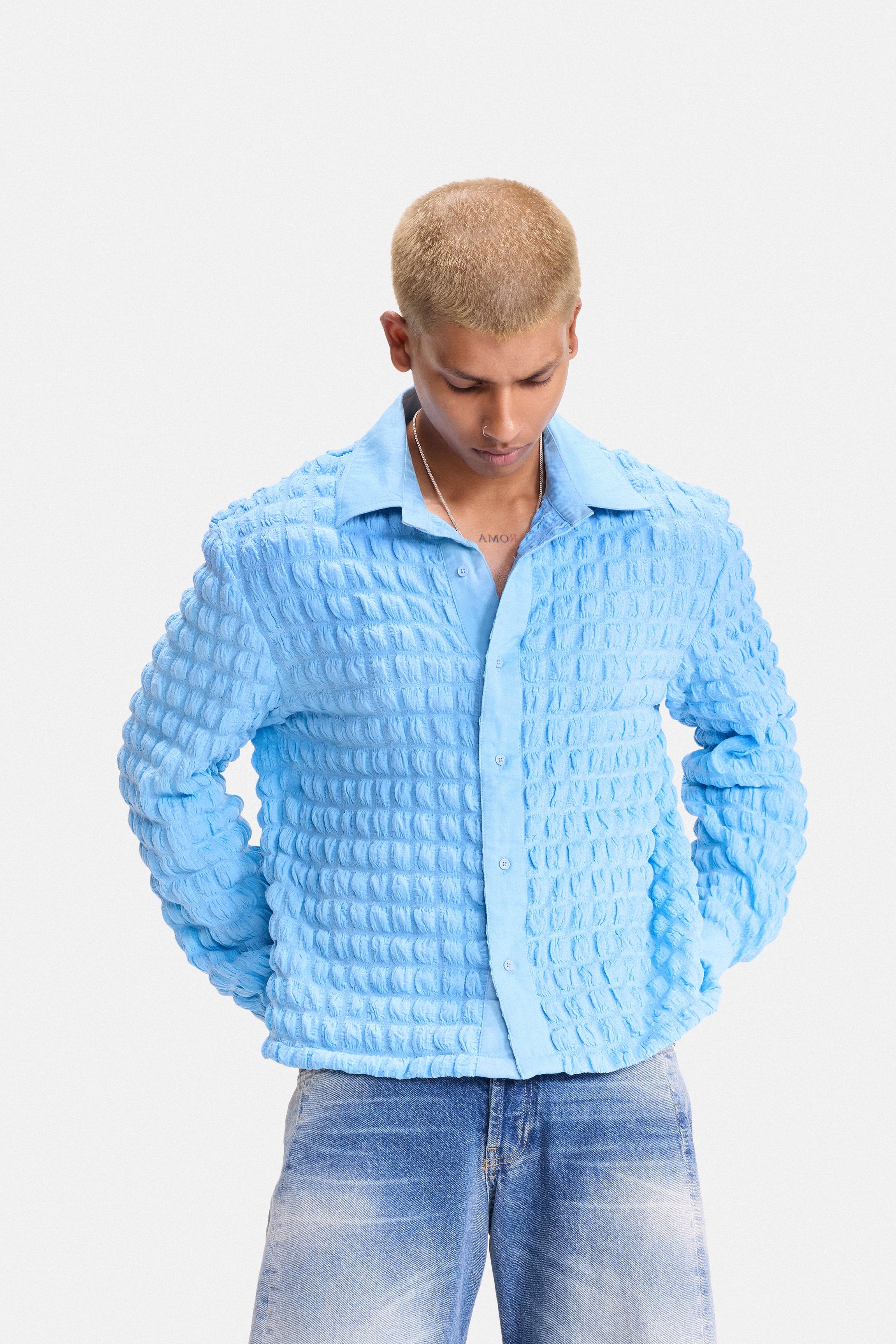 PURE CHAOS – Sky Stretch Waffle Shirt