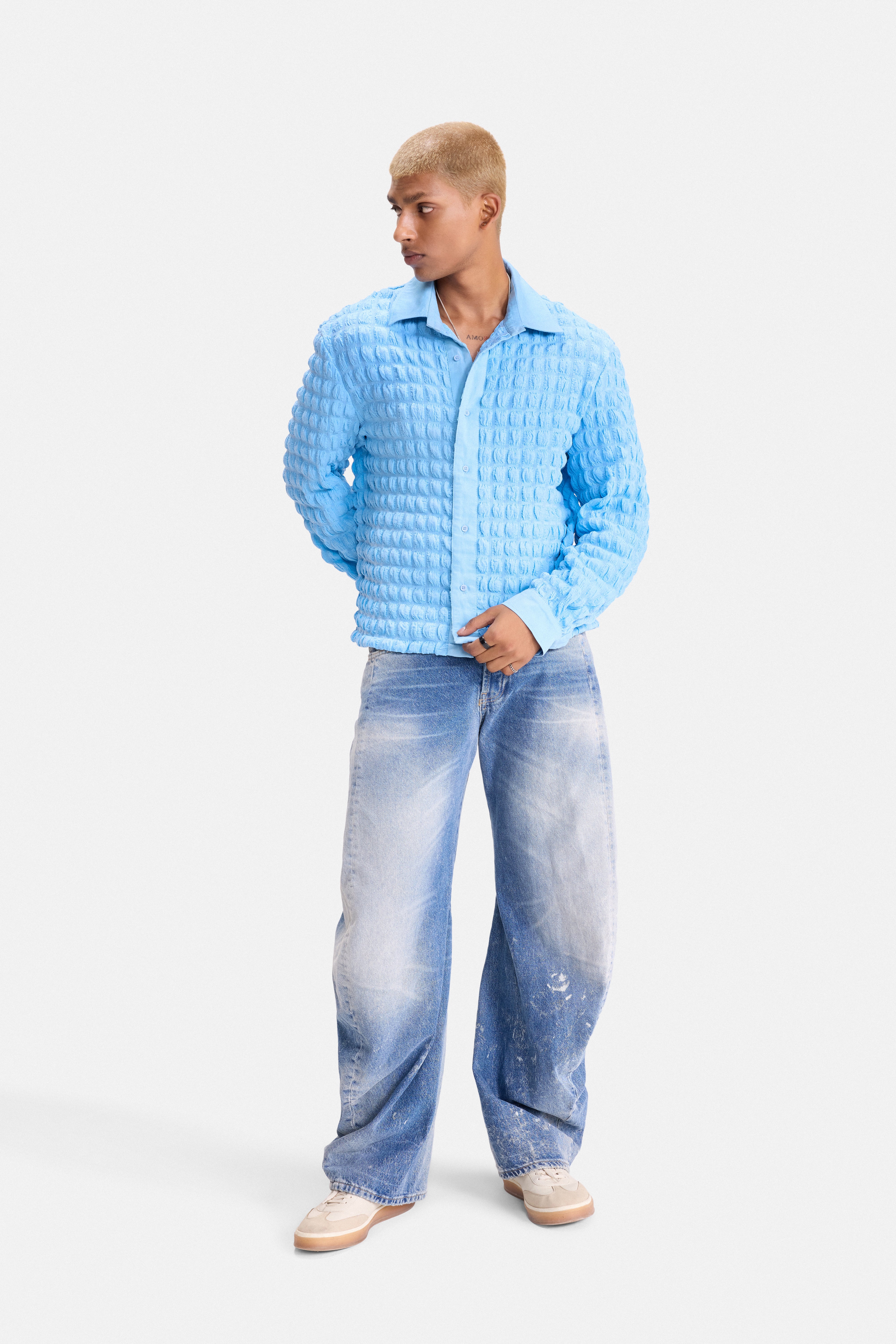 PURE CHAOS – Sky Stretch Waffle Shirt