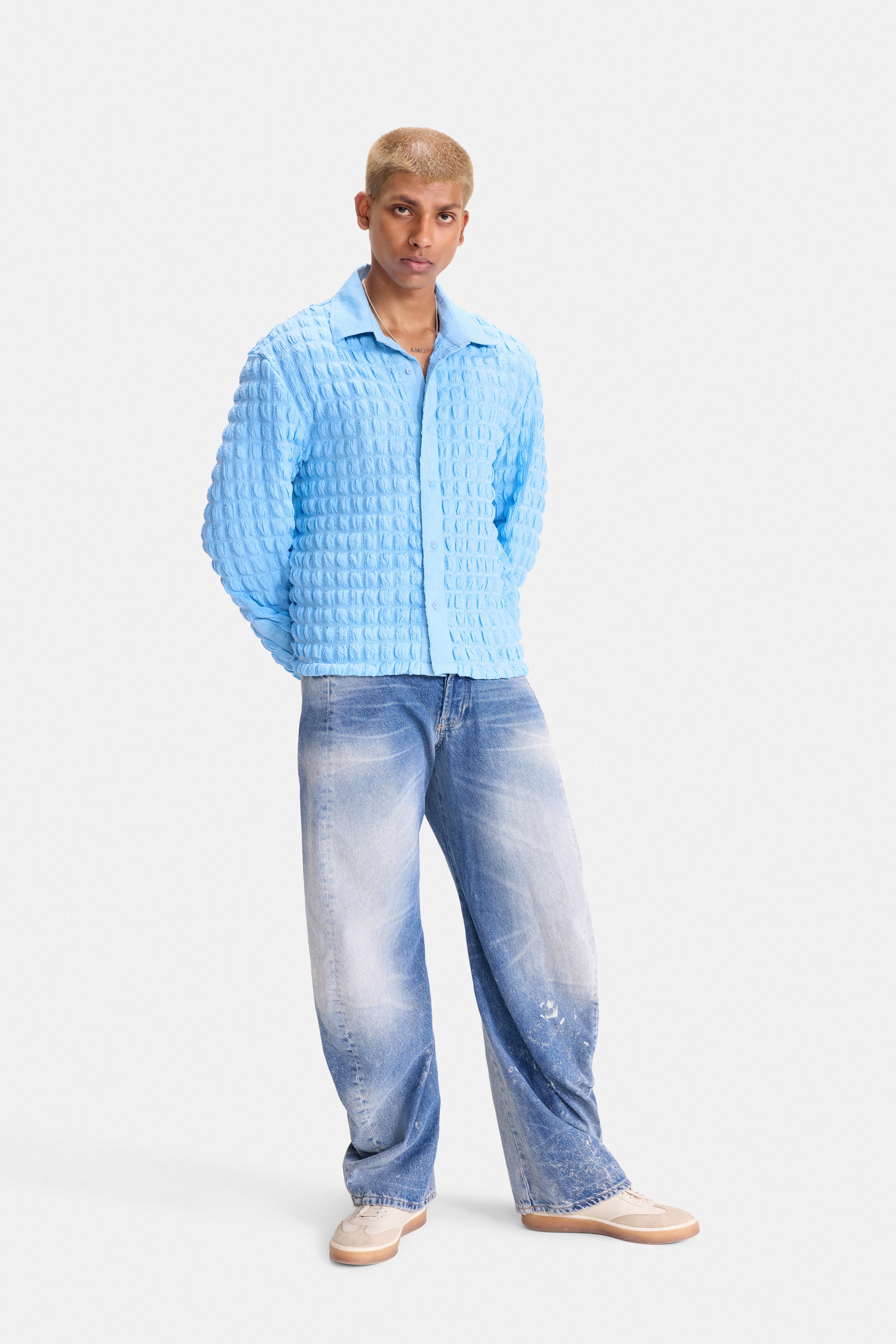 PURE CHAOS – Sky Stretch Waffle Shirt