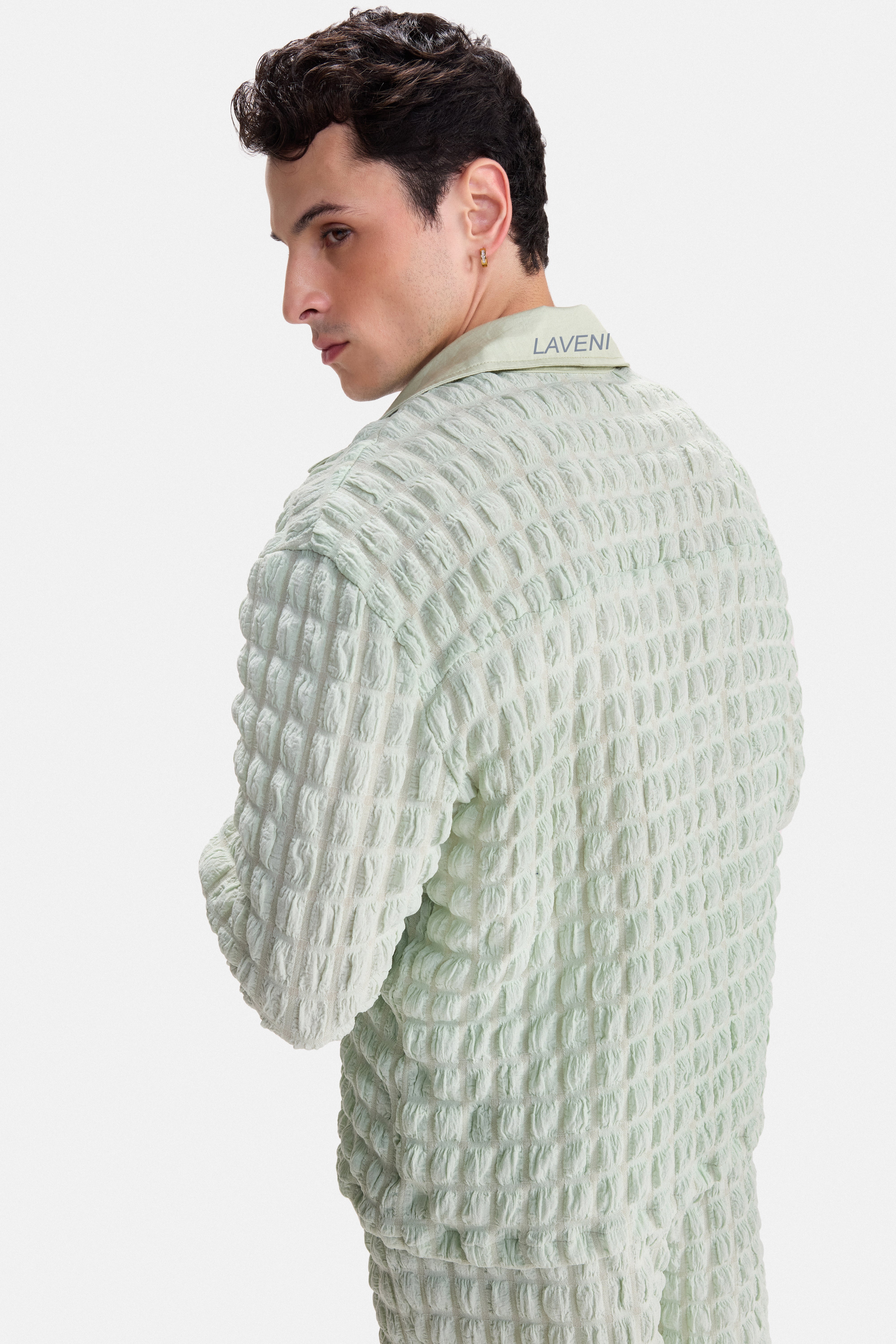 PURE CHAOS – Sage Stretch Waffle Shirt