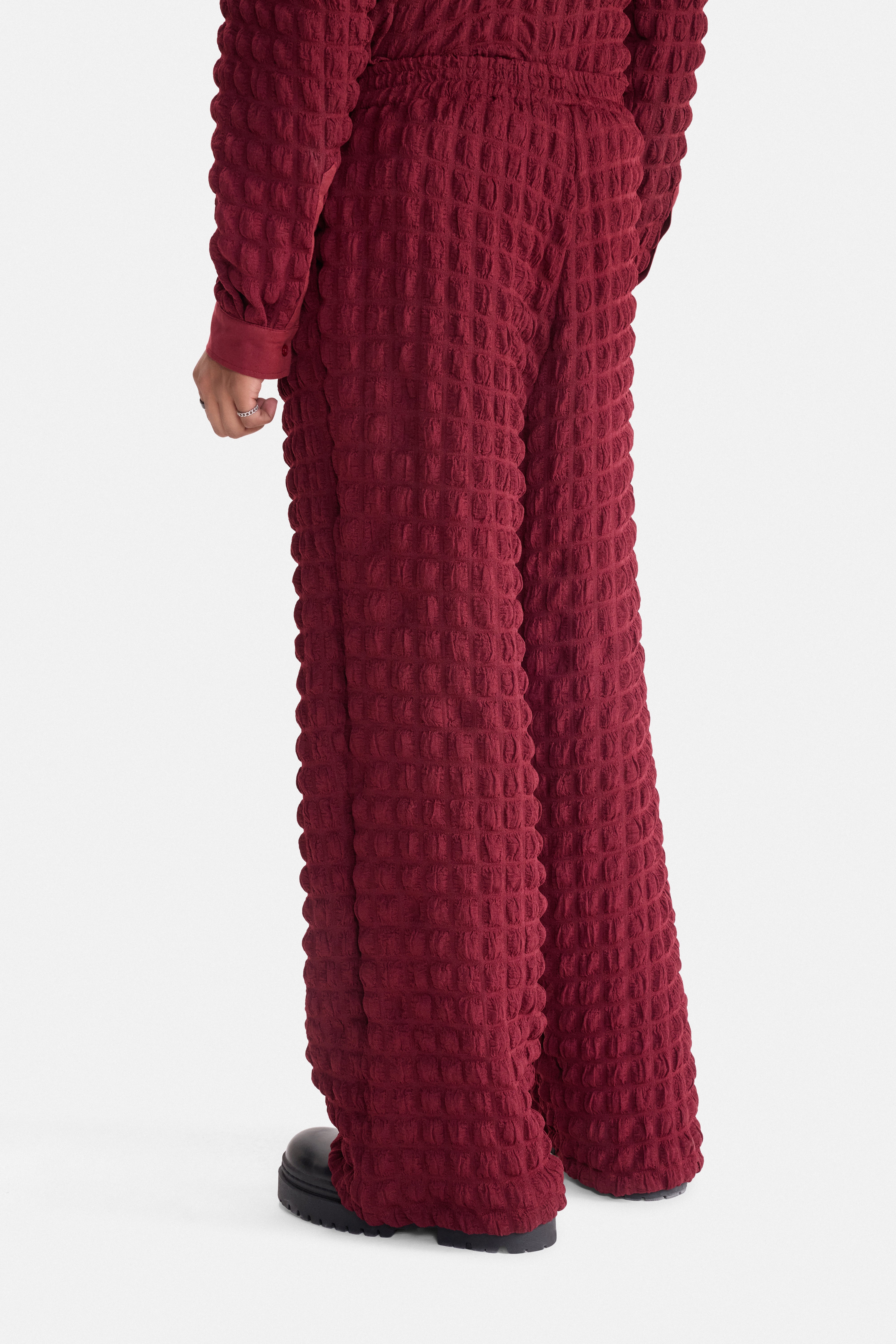 PURE CHAOS – Maroon Stretch Waffle Co-ord