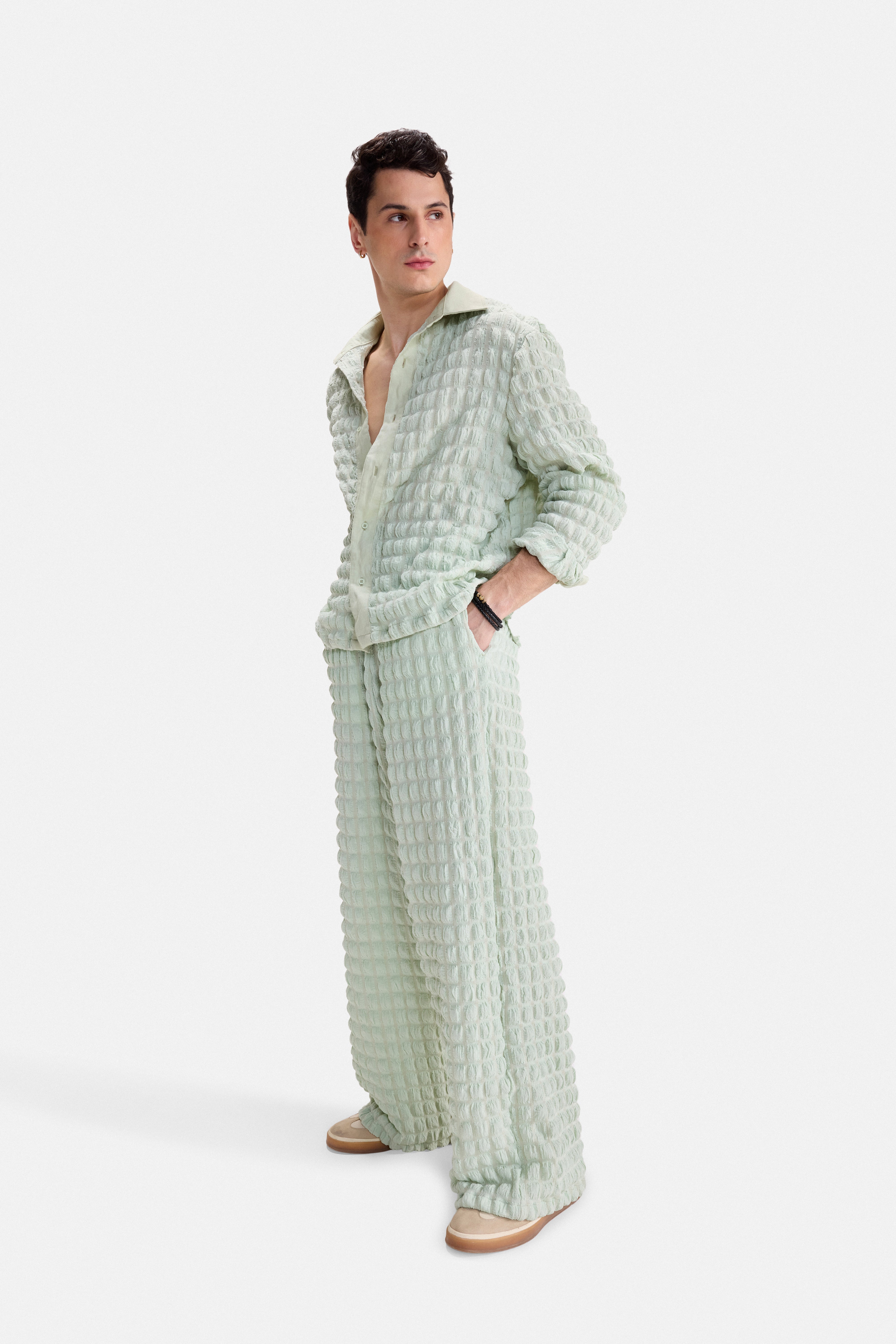 PURE CHAOS – Sage Stretch Waffle Co-ord