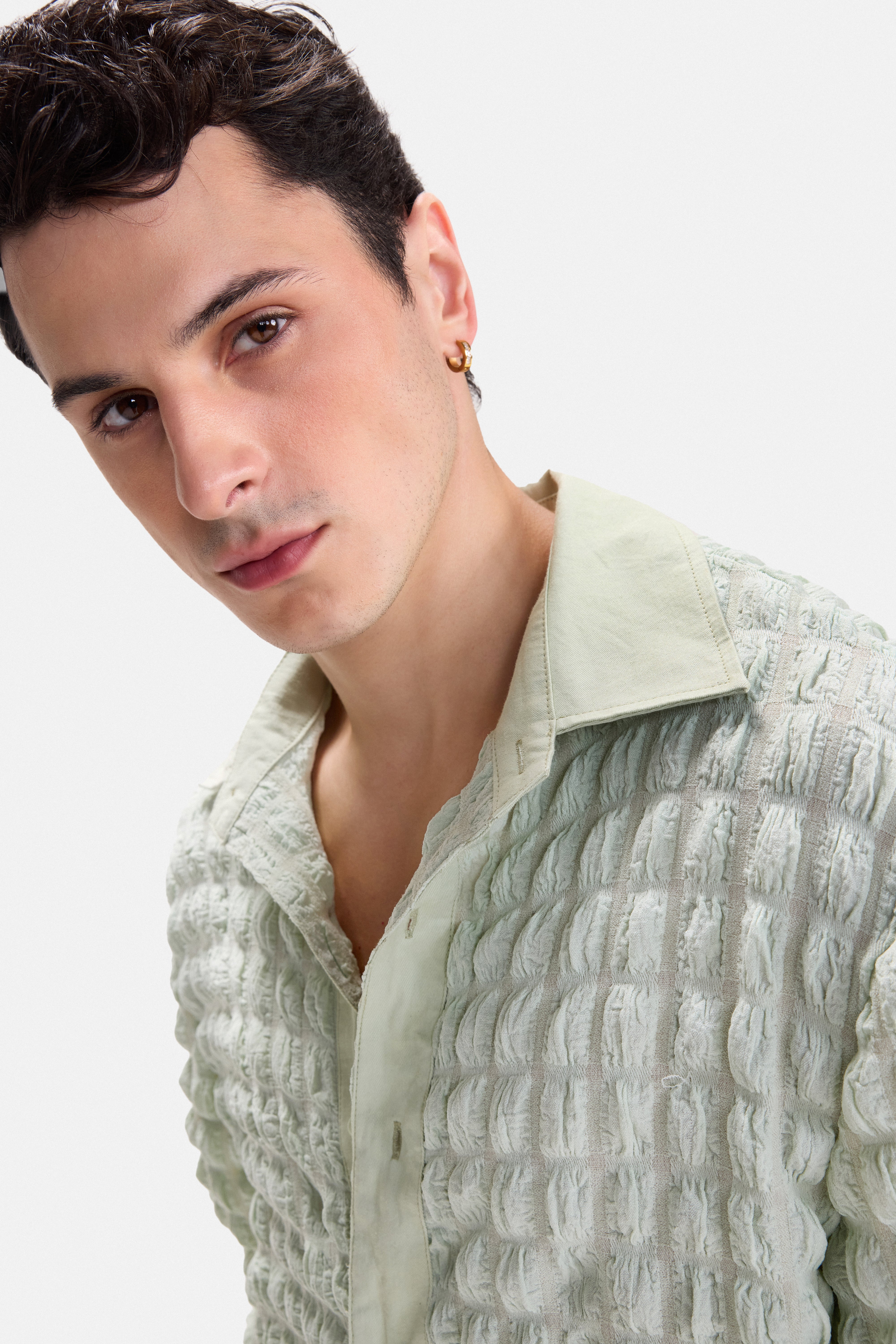 PURE CHAOS – Sage Stretch Waffle Shirt