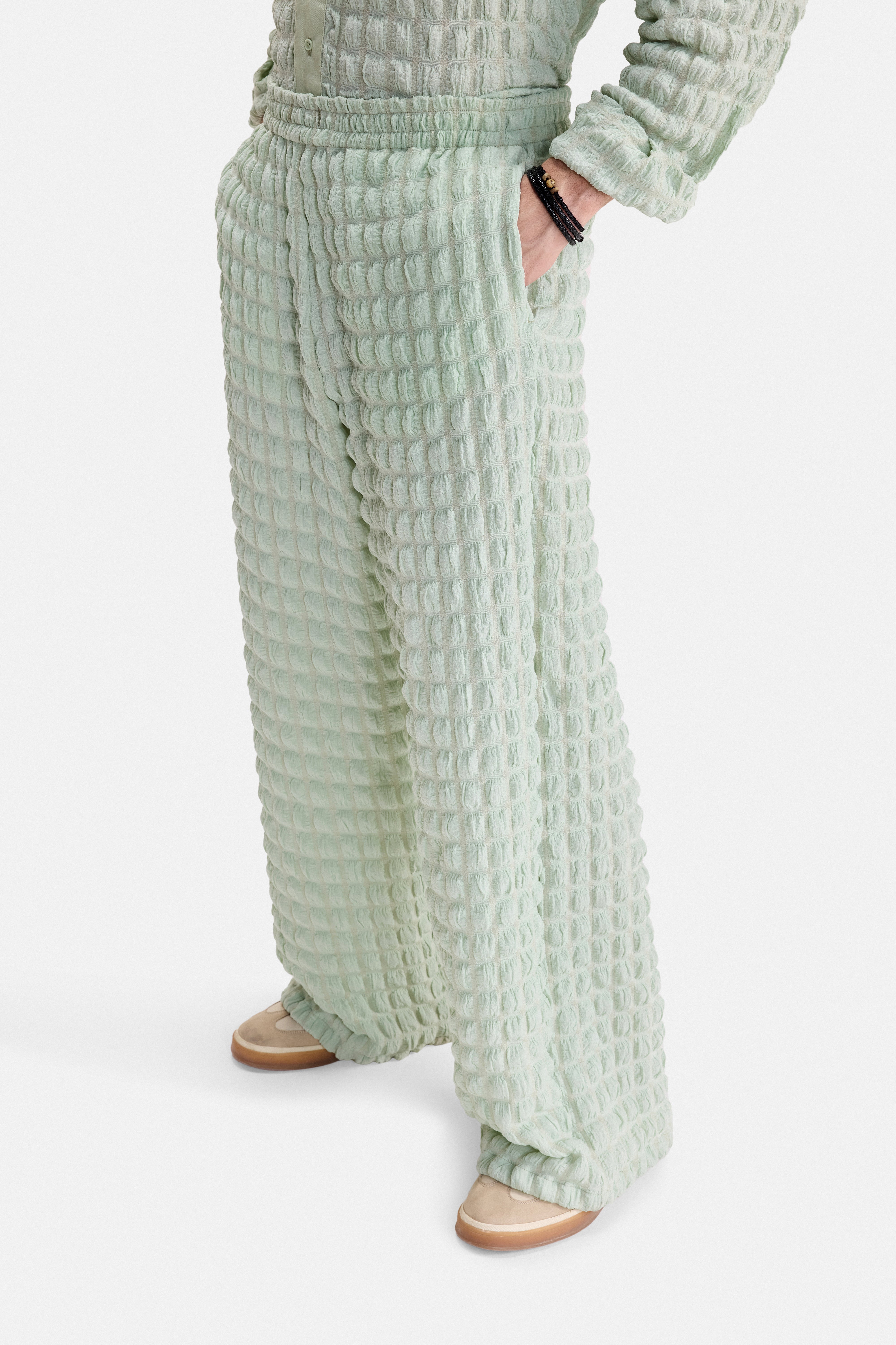 PURE CHAOS – Sage Stretch Waffle Co-ord