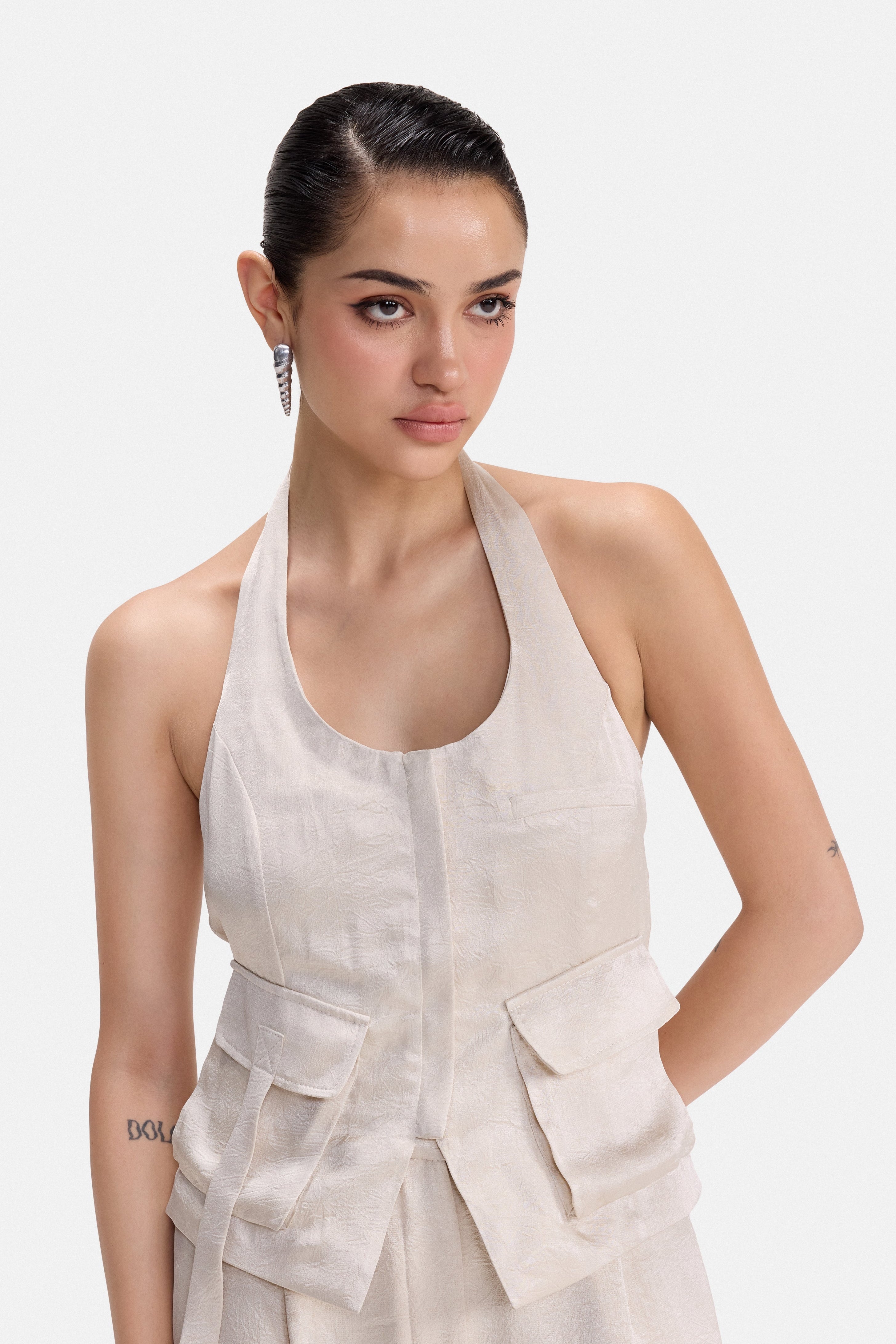 CRUSH- Ivory Halter Utility Top