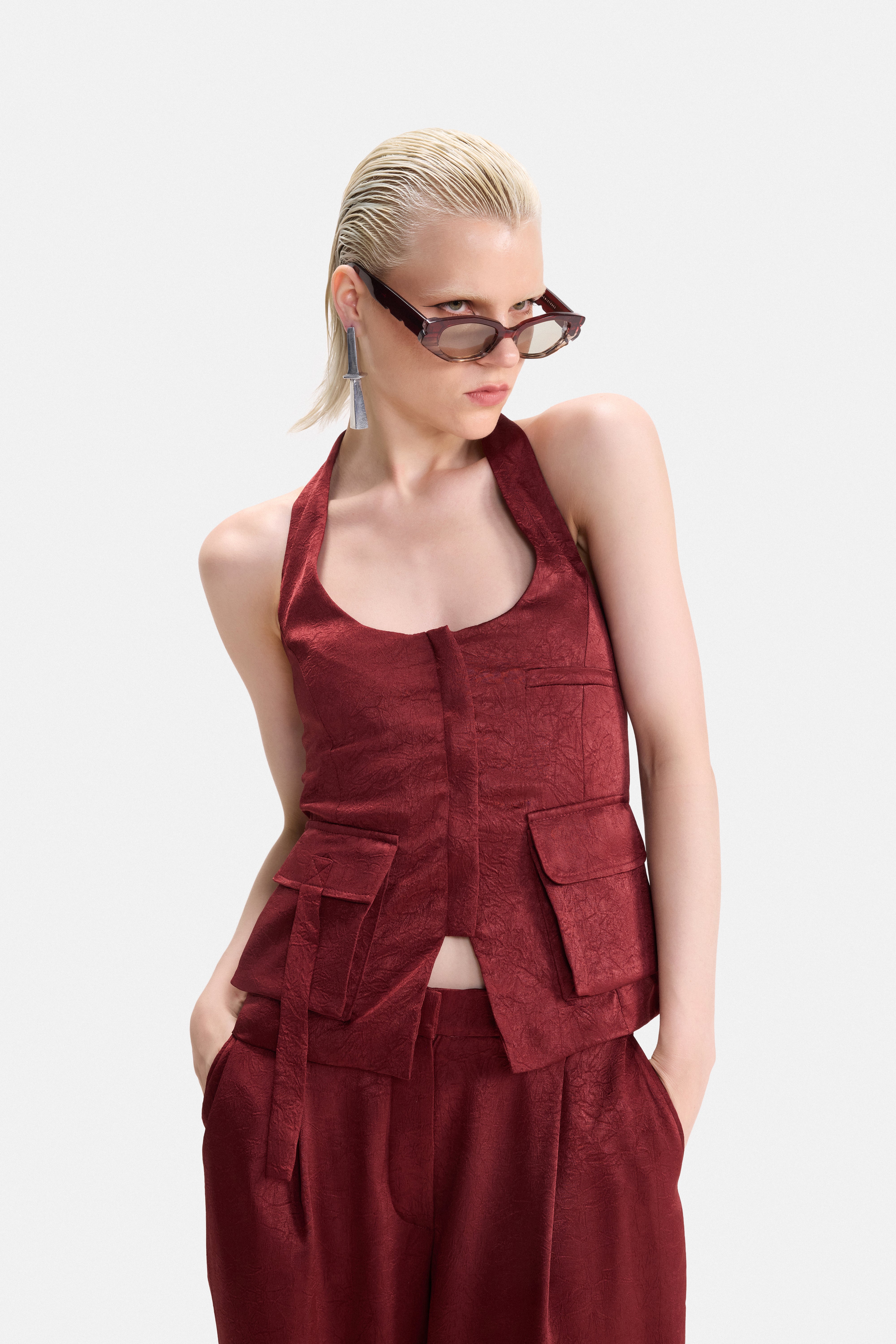CRUSH- Wine Halter Utility Top