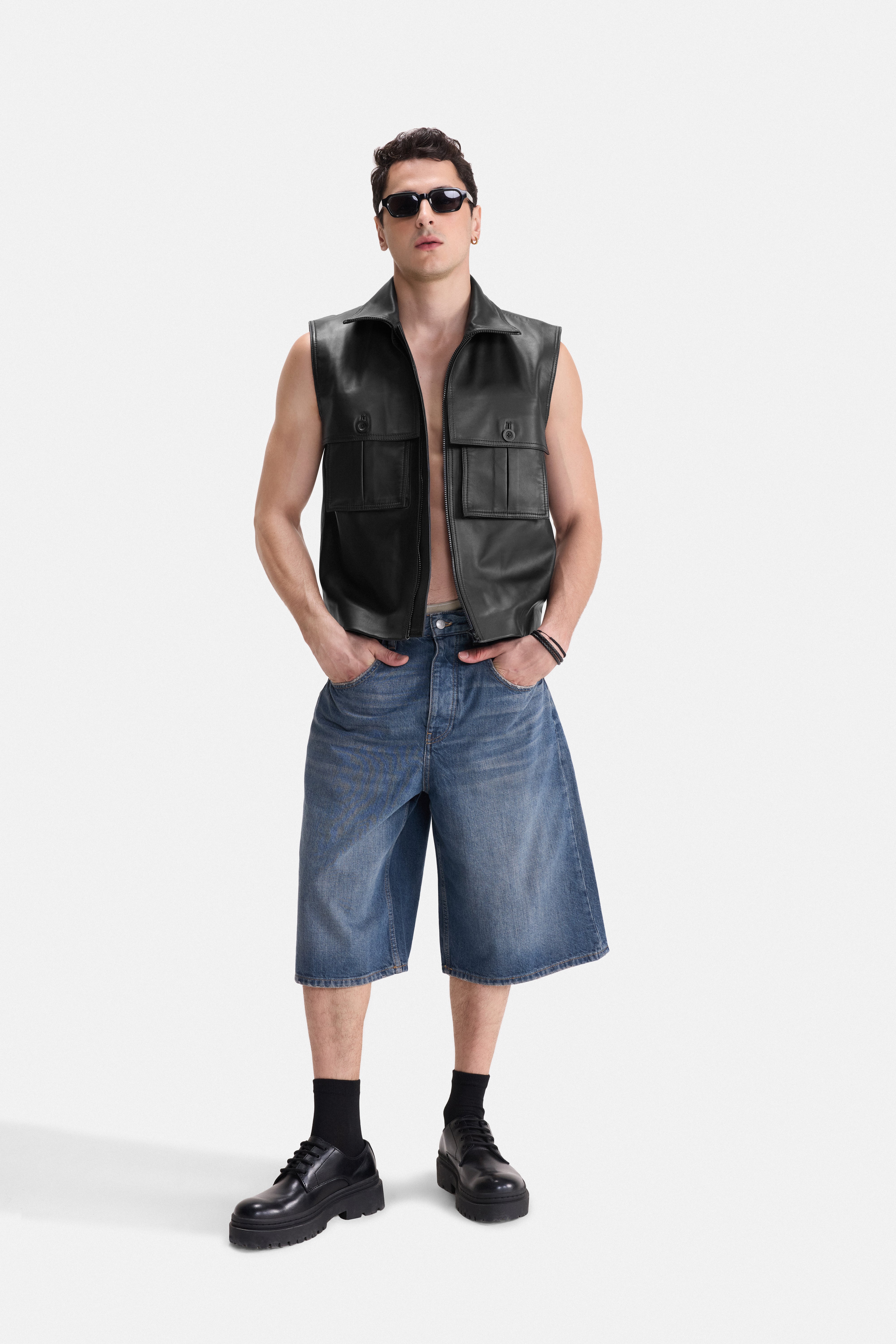 ICONIC - LEATHER UTILITY GILET