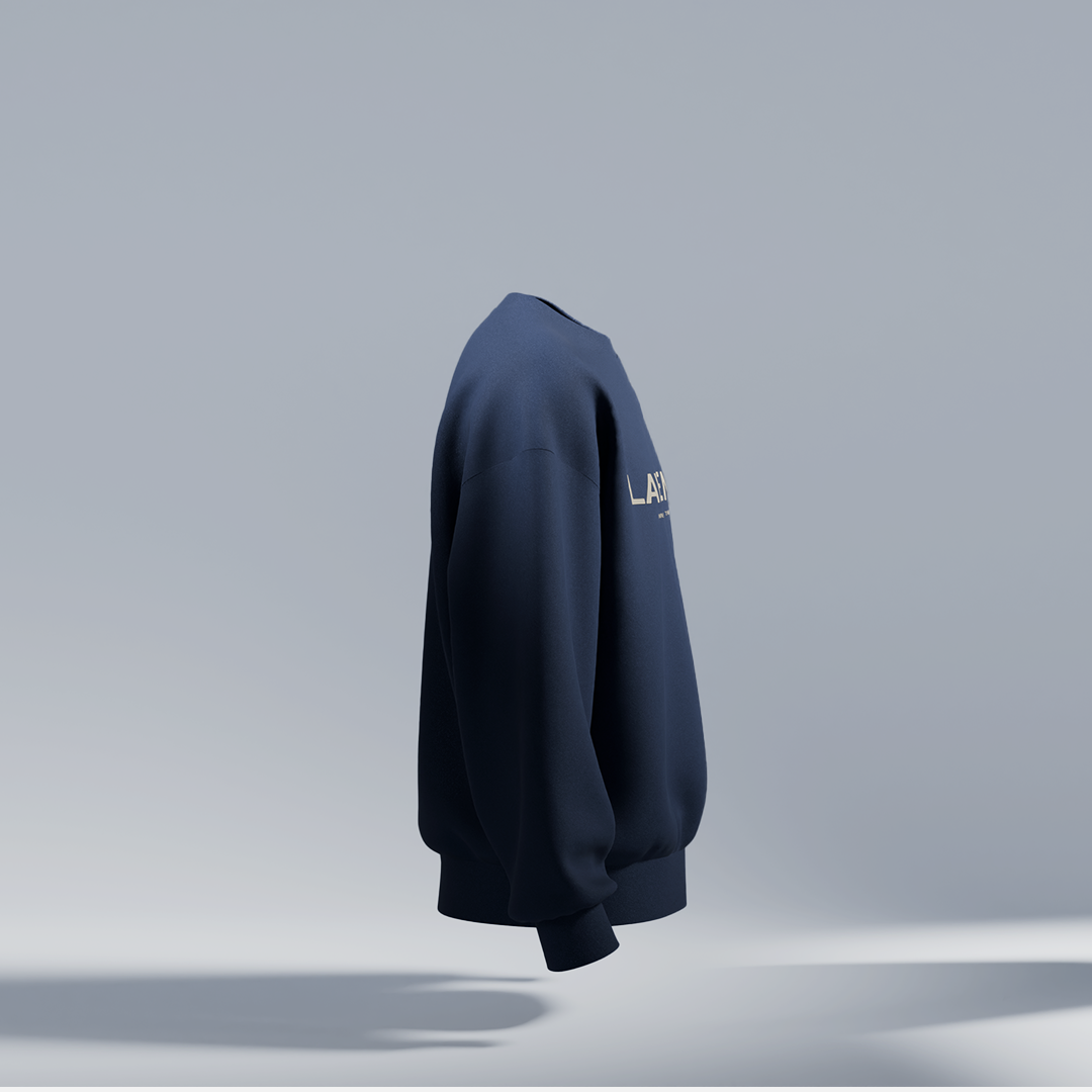 Humans - Round Neck Sweatshirt Navy Blue