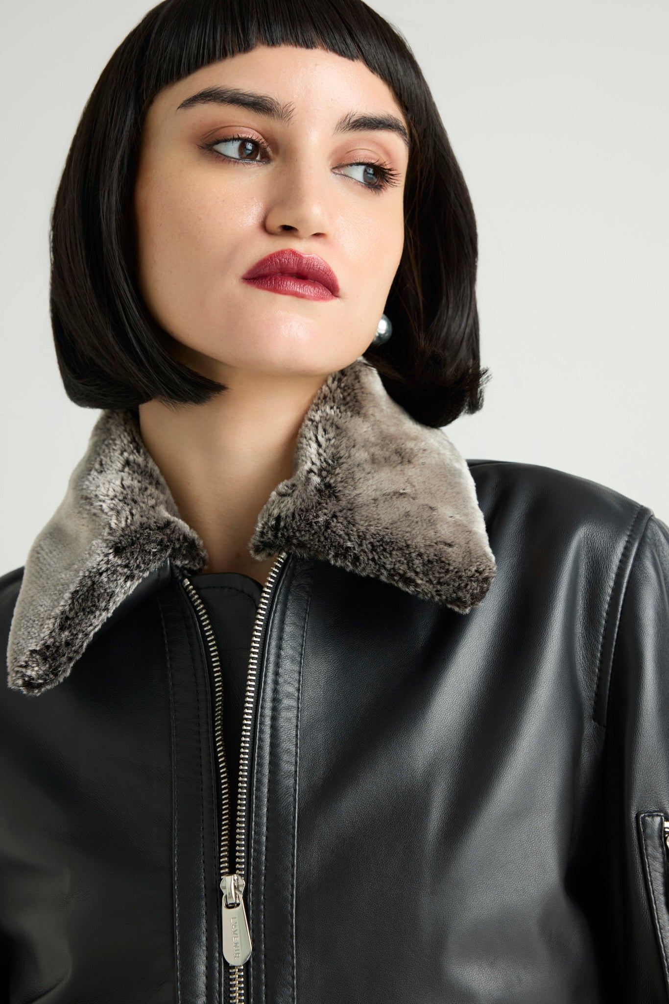 AVIAR — Luxe Flight Leather Bomber