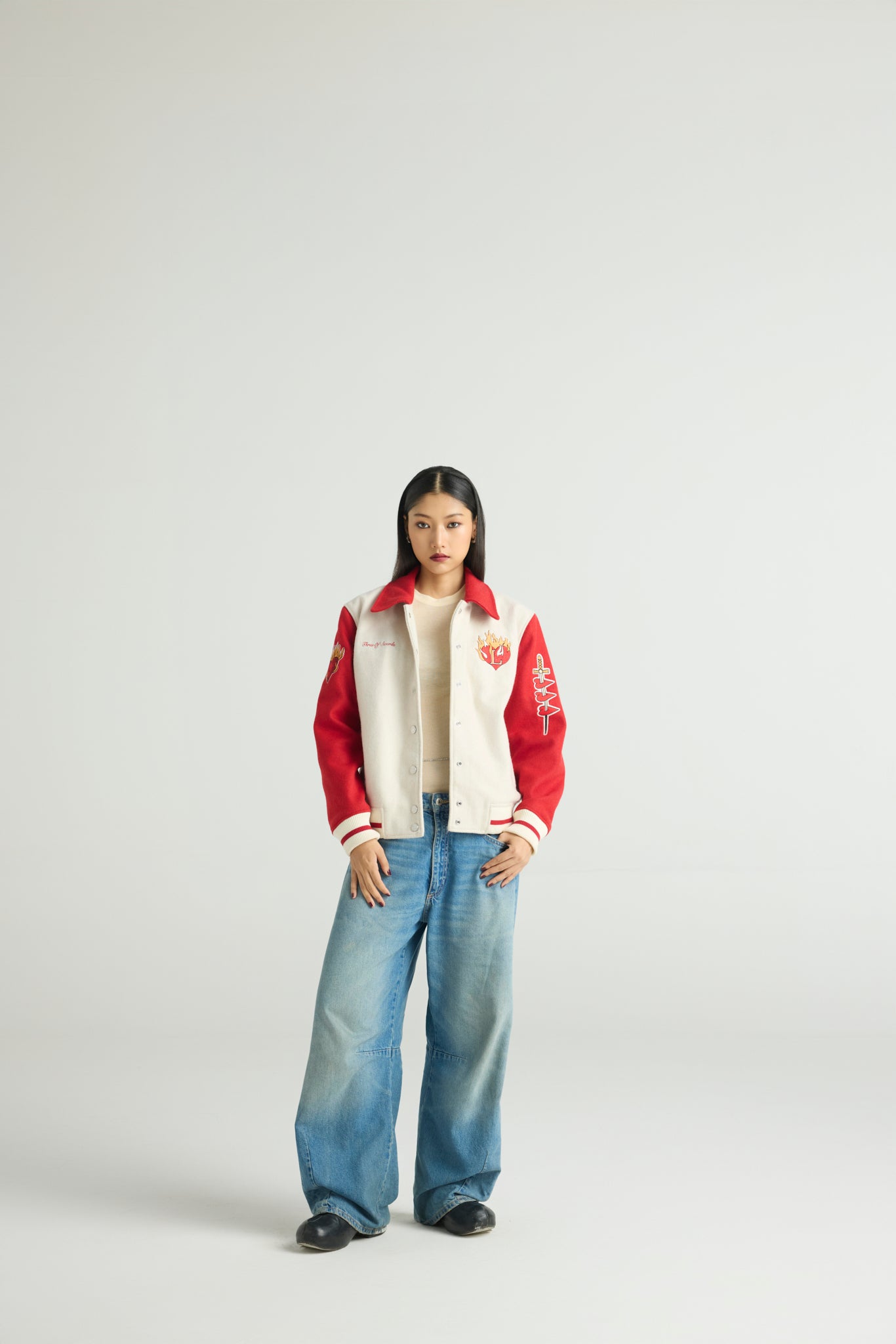 FLAMÉ - Wool Varsity Jacket (Love & Flame Edition)