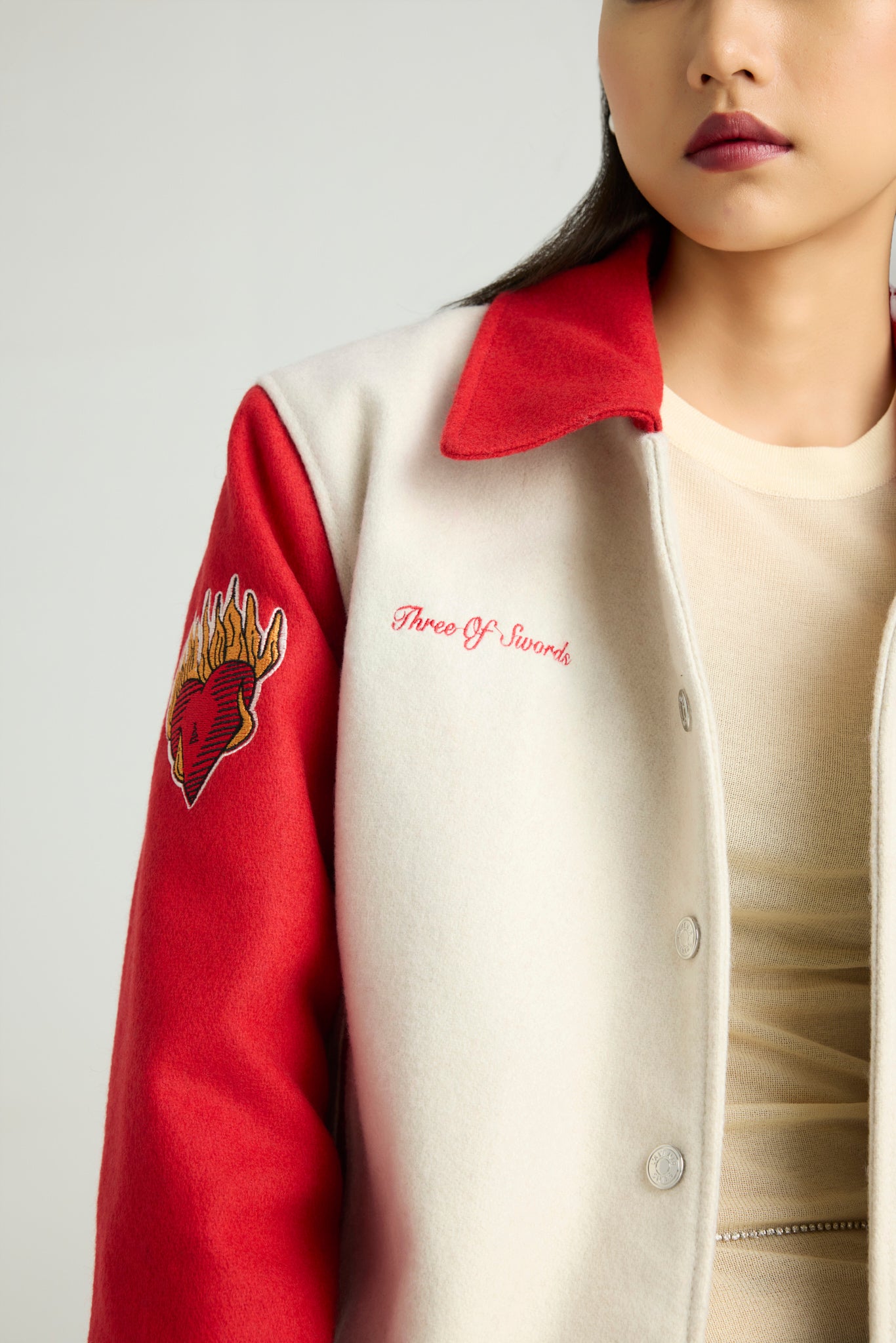 FLAMÉ - Wool Varsity Jacket (Love & Flame Edition)