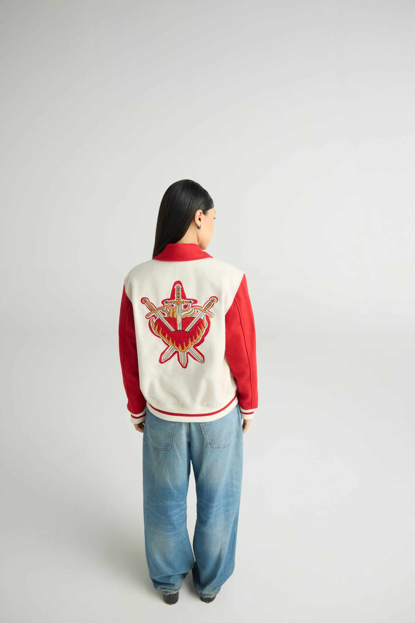 FLAMÉ - Wool Varsity Jacket (Love & Flame Edition)