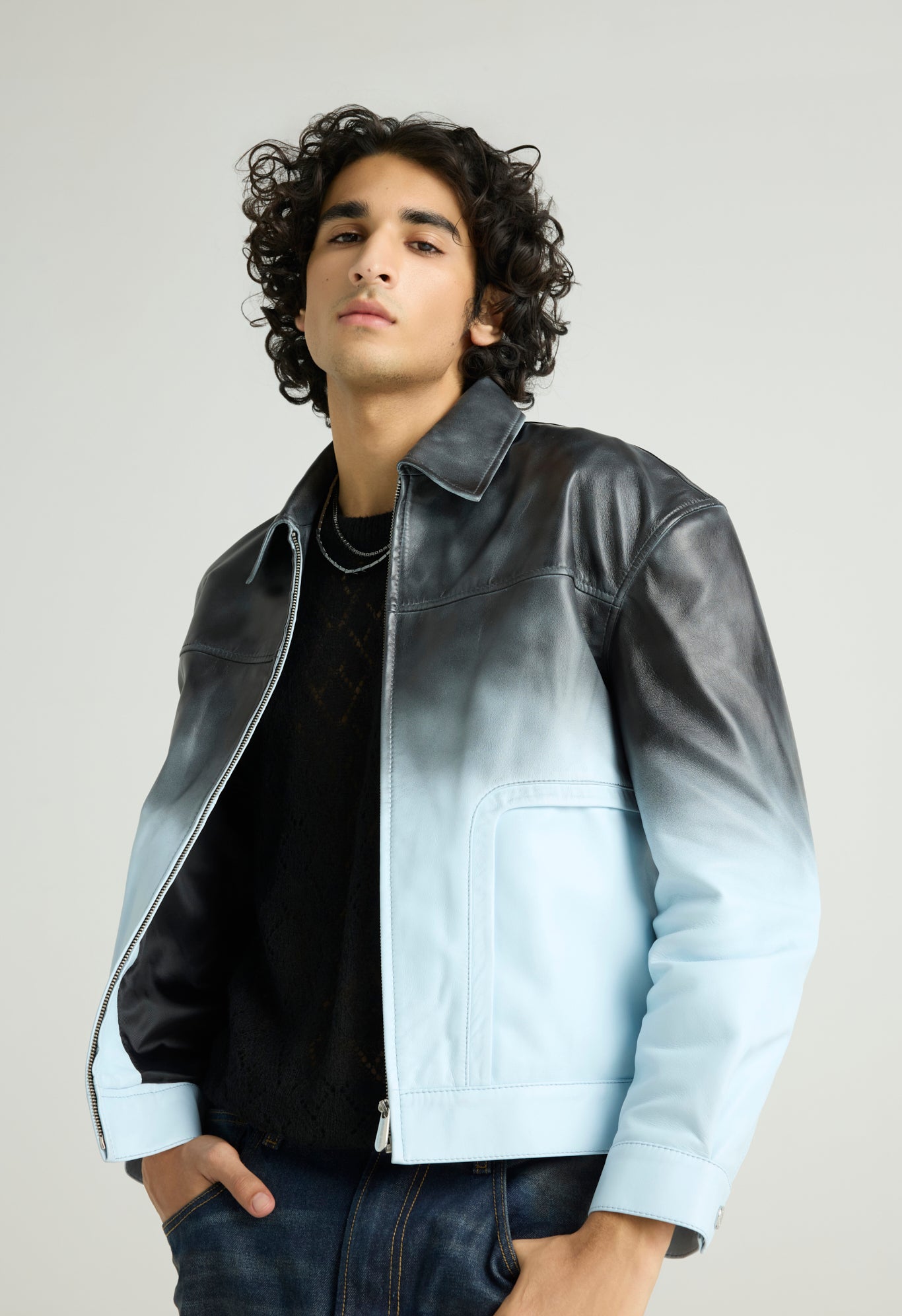 GLACIER - Ombre Leather Jacket