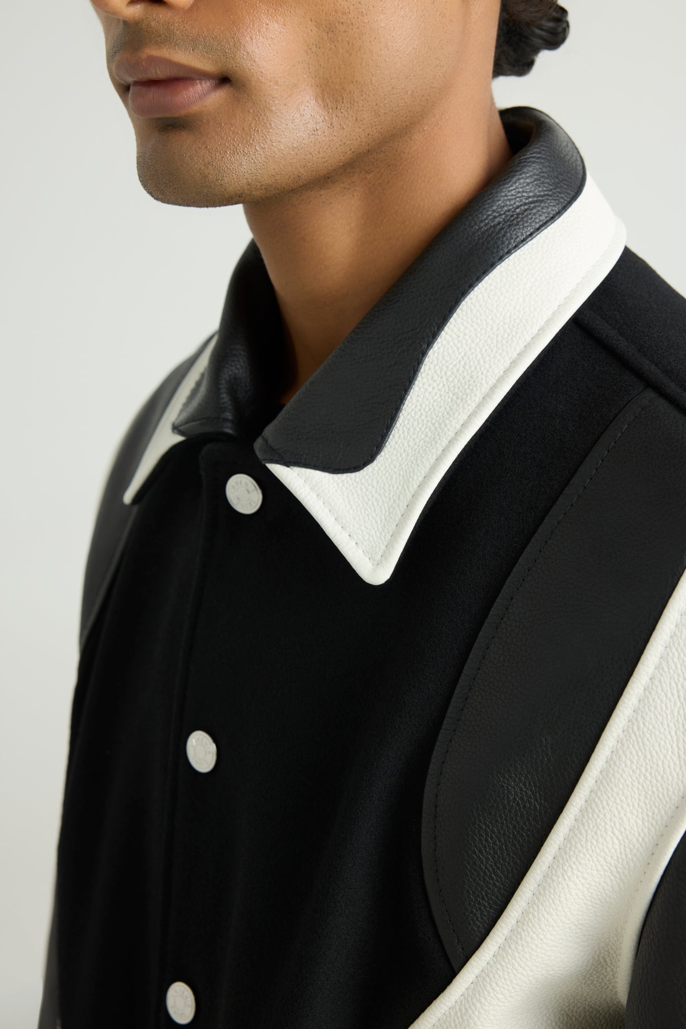 VECTOR - Sculpted Contrast Varsity Jacket