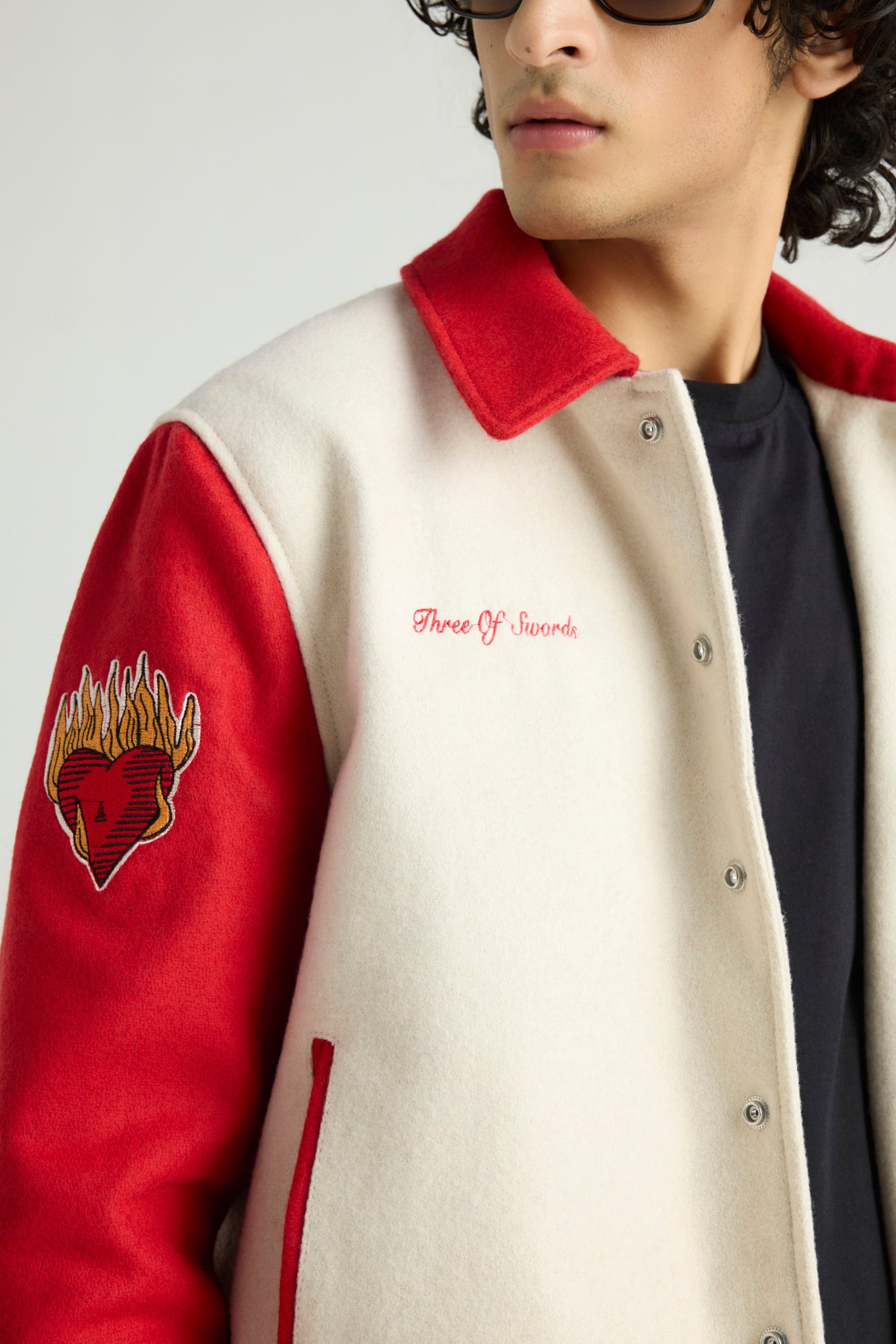 FLAMÉ - Wool Varsity Jacket (Love & Flame Edition)