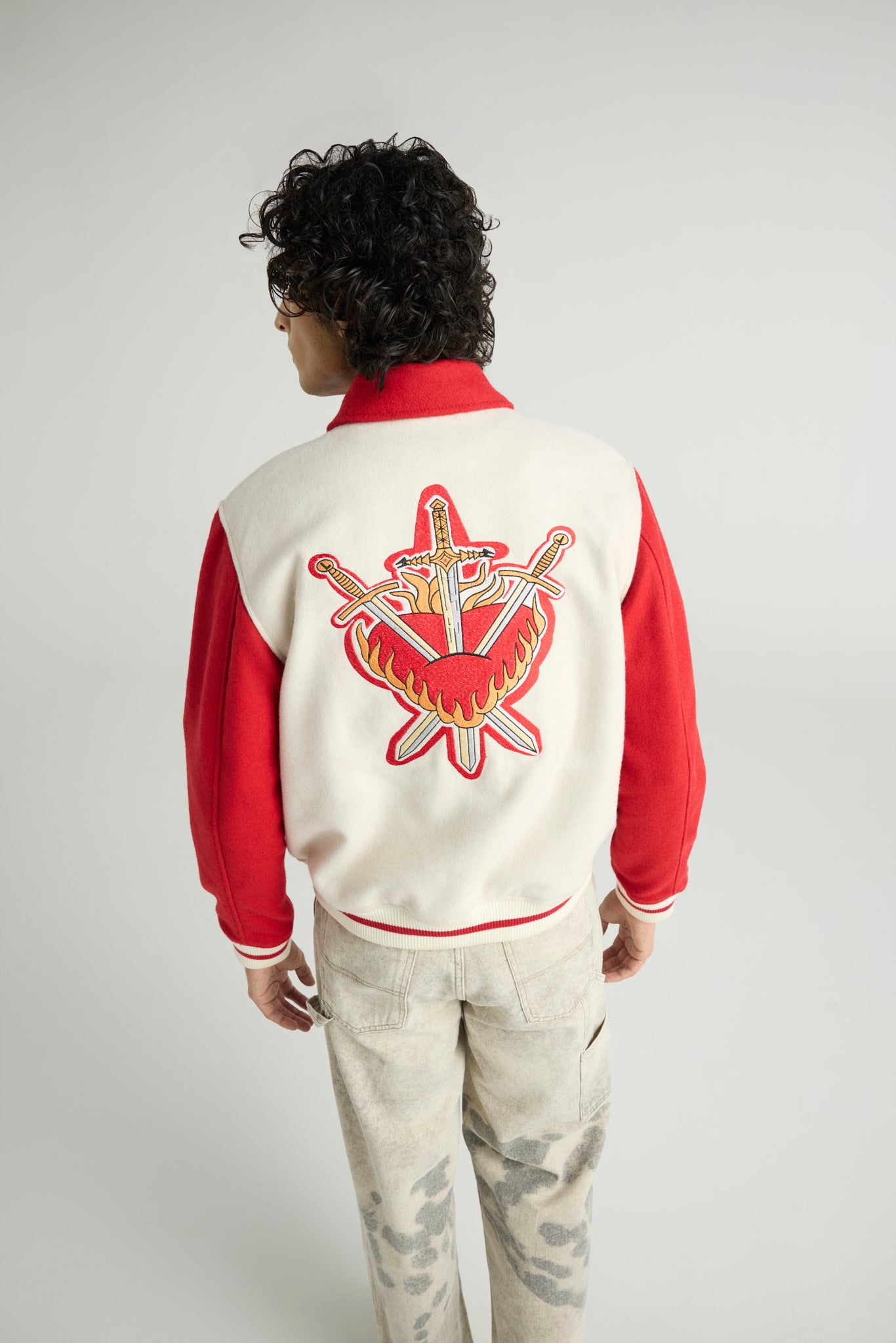 FLAMÉ - Wool Varsity Jacket (Love & Flame Edition)