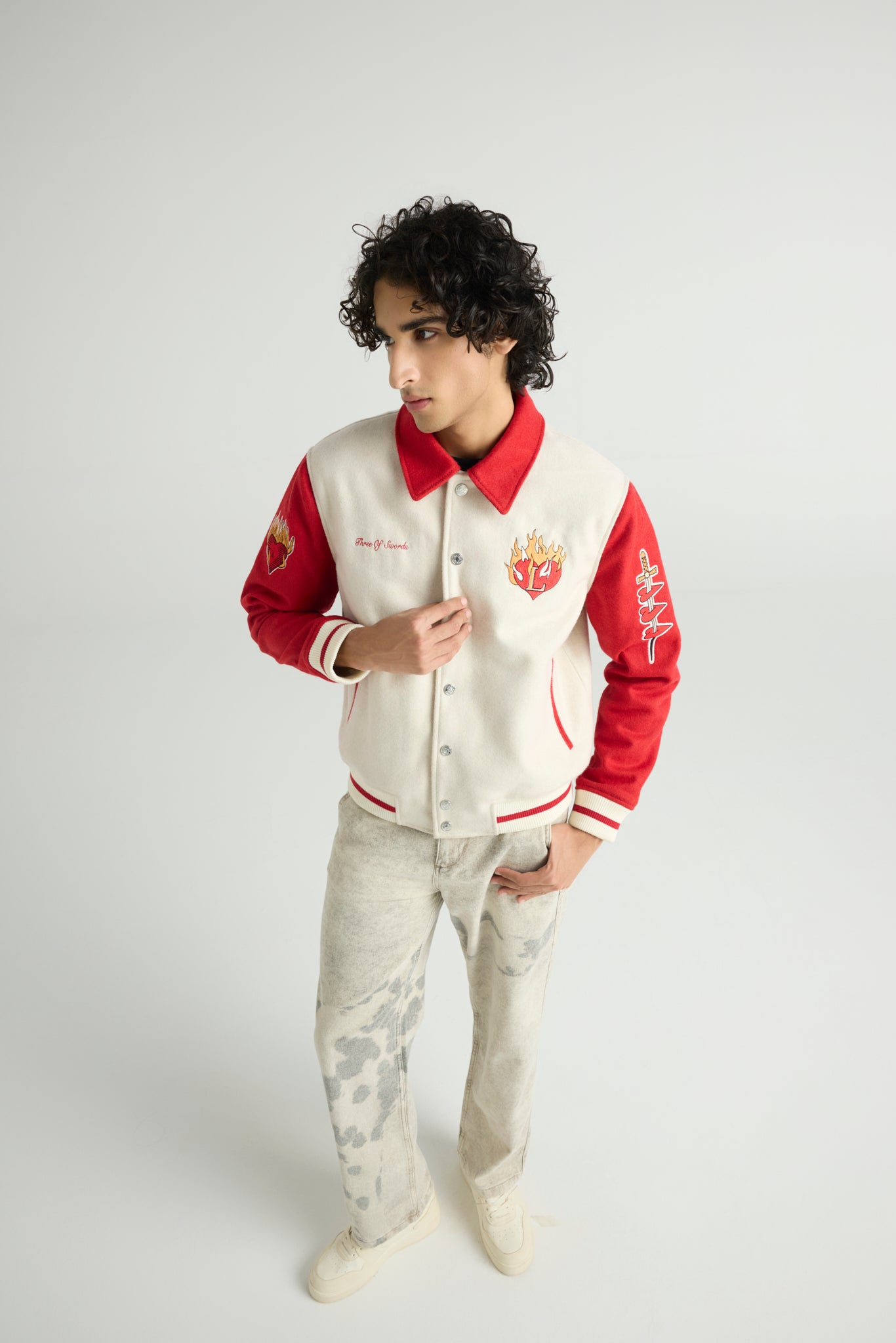 FLAMÉ - Wool Varsity Jacket (Love & Flame Edition)