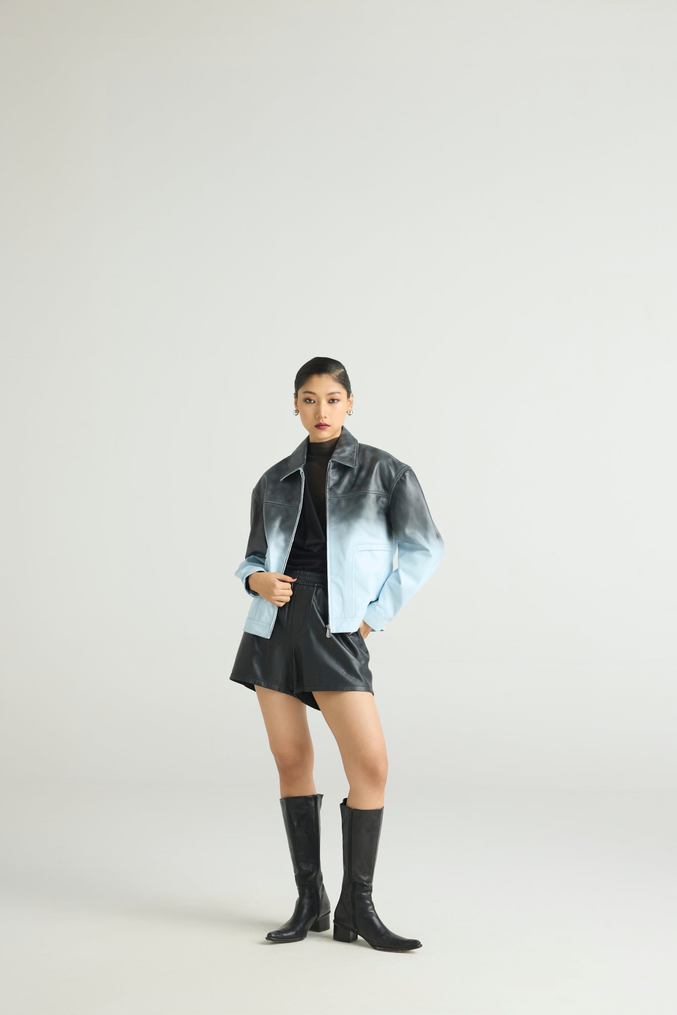 GLACIER - Ombre Leather Jacket