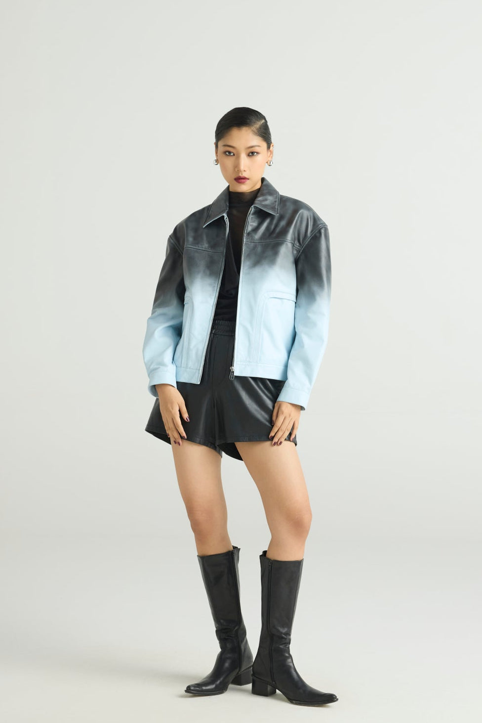 GLACIER - Ombre Leather Jacket