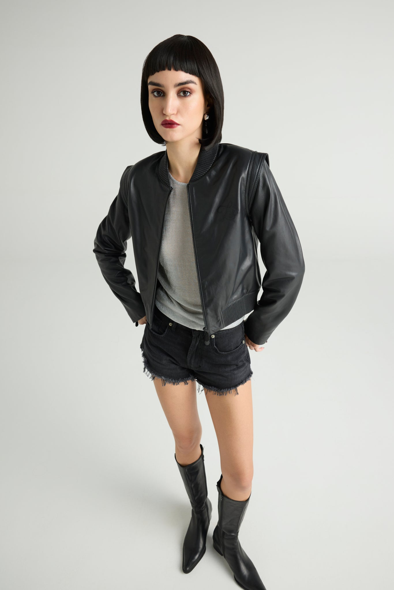 ICONIQUE — MONOGRAM CROPPED JACKET