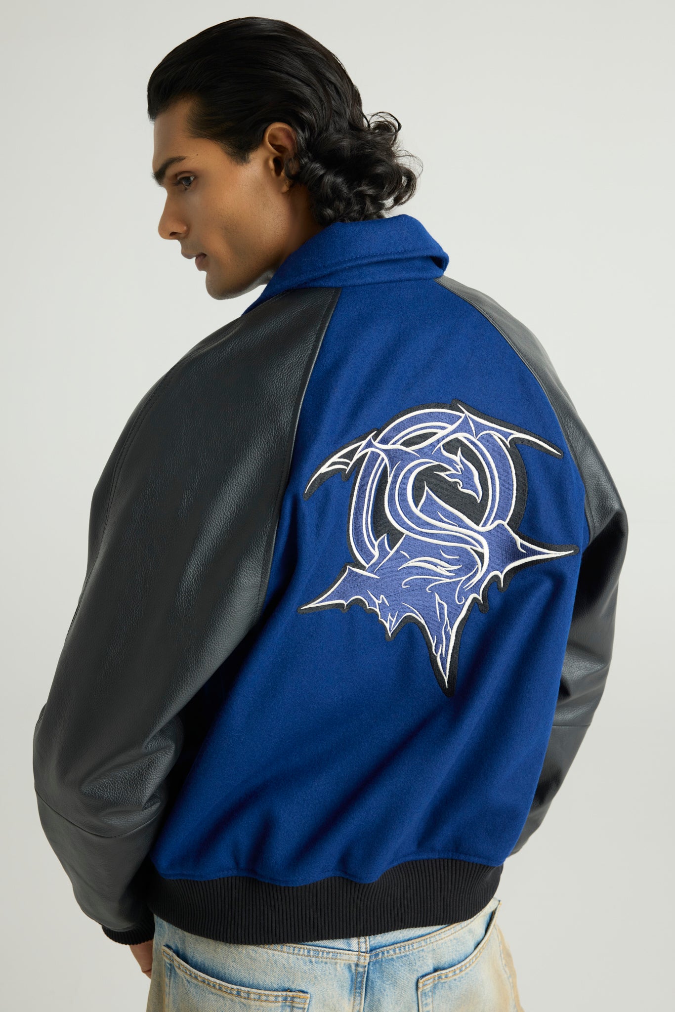 DRAGO - Wool & Leather Varsity Jacket (Dragon Edition)