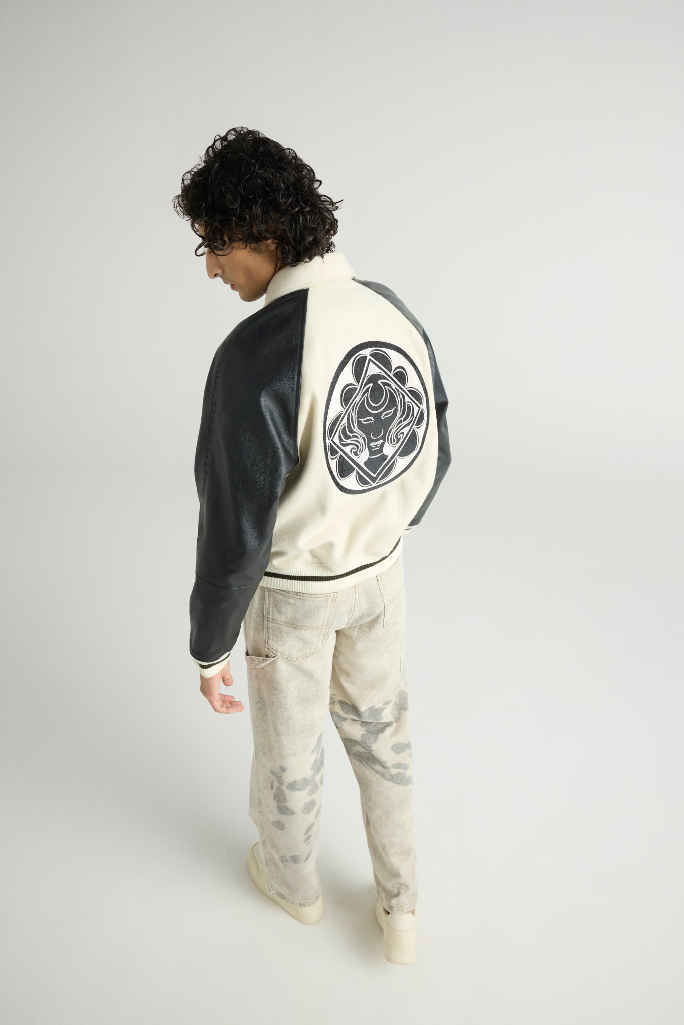LUNOX - Wool & Leather Varsity Jacket (Monogramic Eclipse Edition)