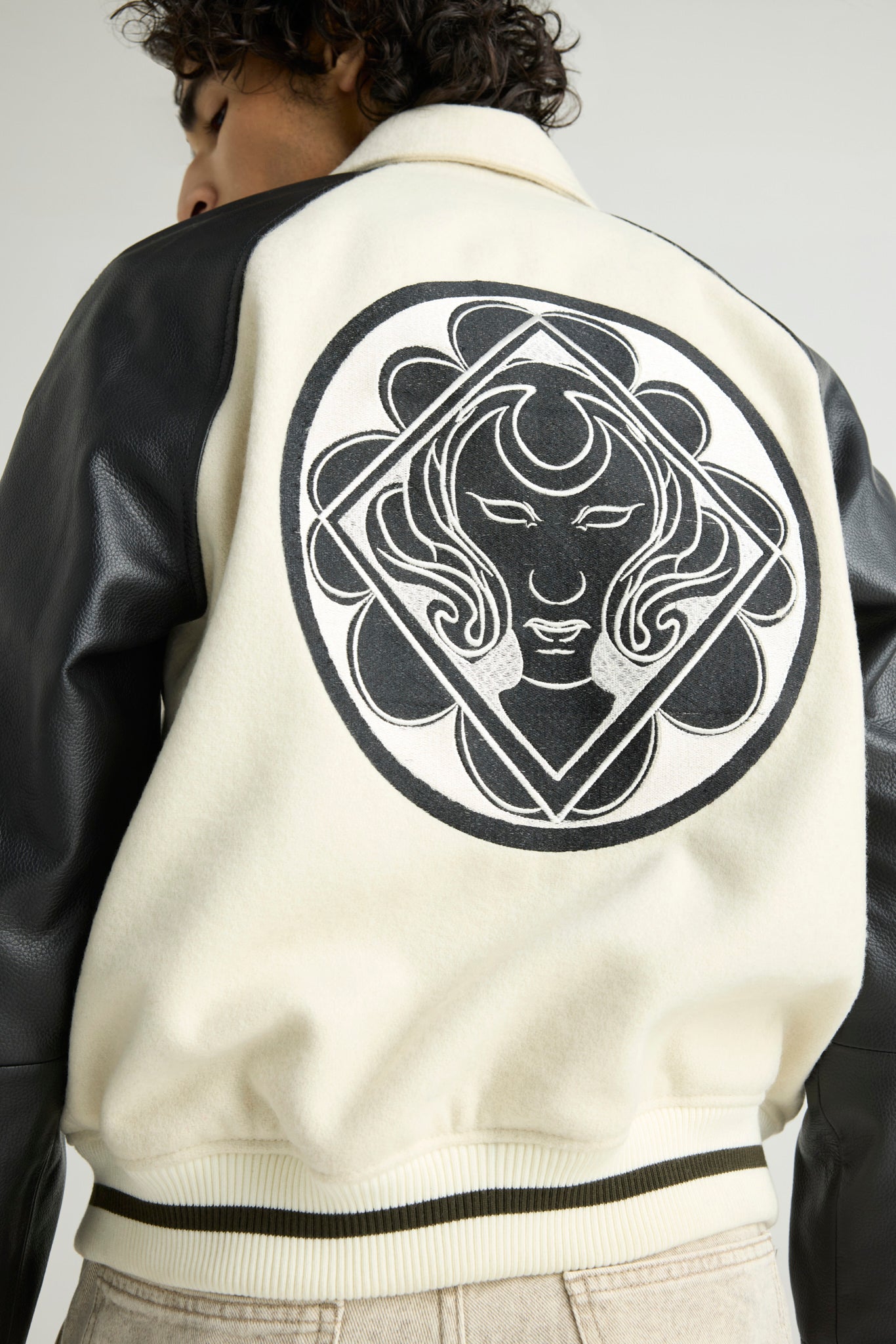LUNOX - Wool & Leather Varsity Jacket (Monogramic Eclipse Edition)
