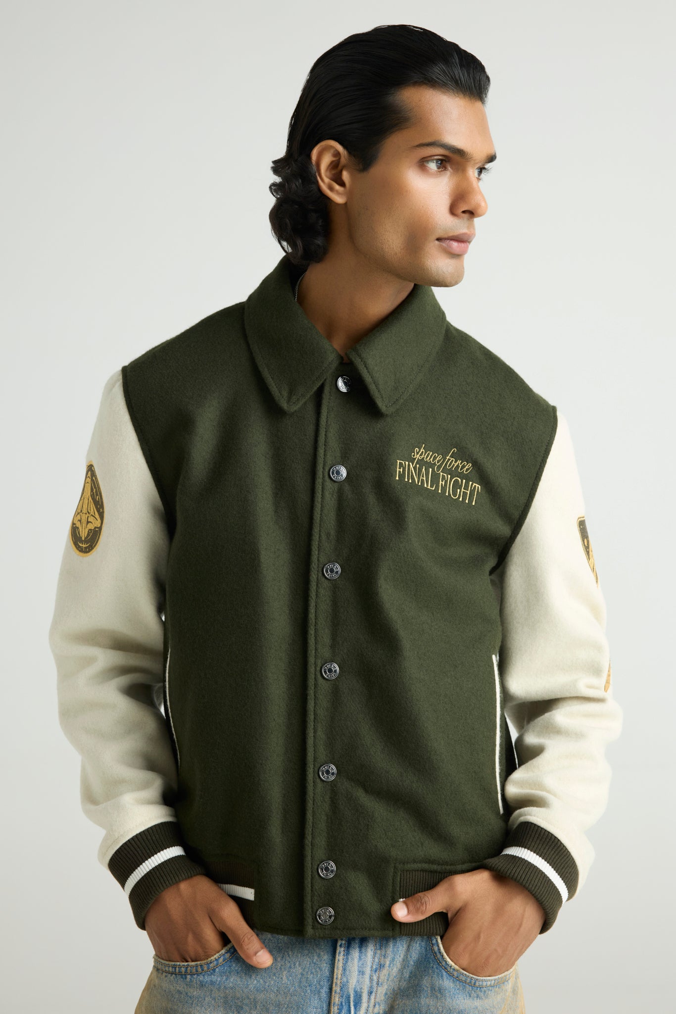 VOLAR - Wool Varsity Jacket (Military Hybrid Edition)