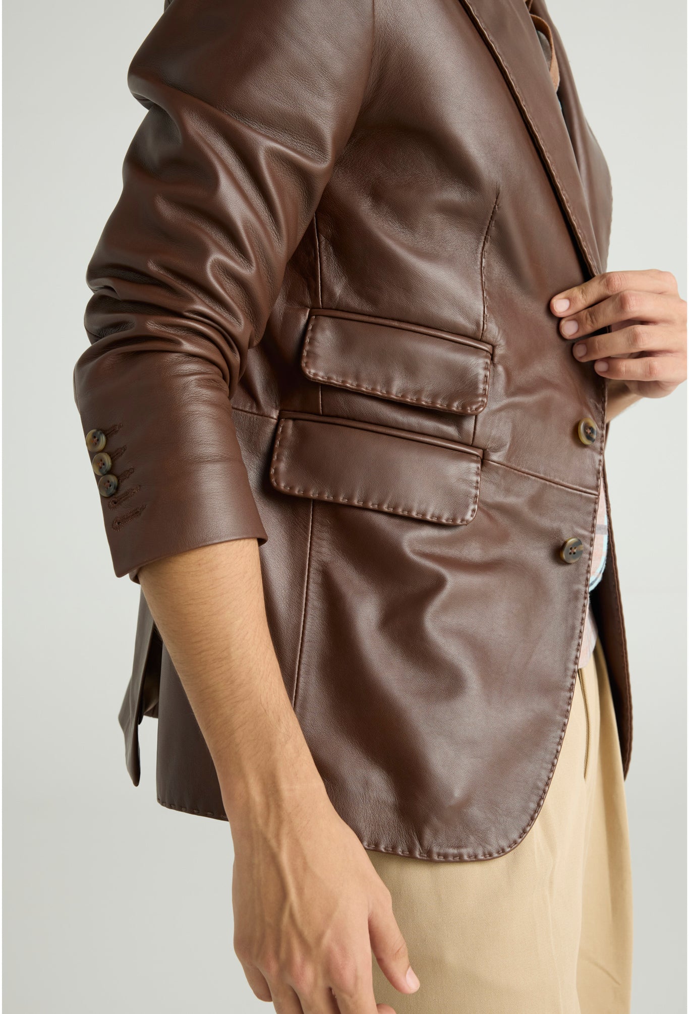 STITCH - Structured Leather Blazer