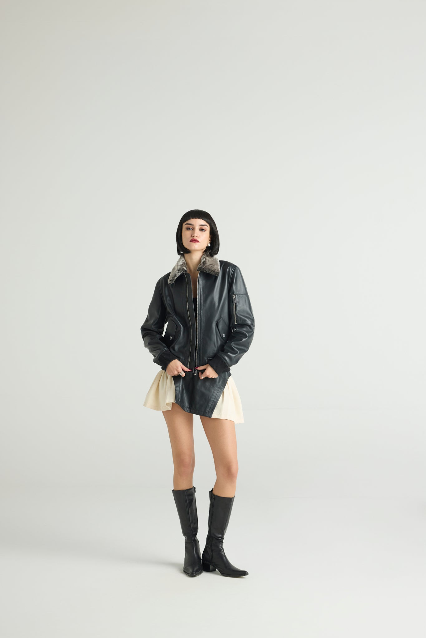 AVIAR — Luxe Flight Leather Bomber