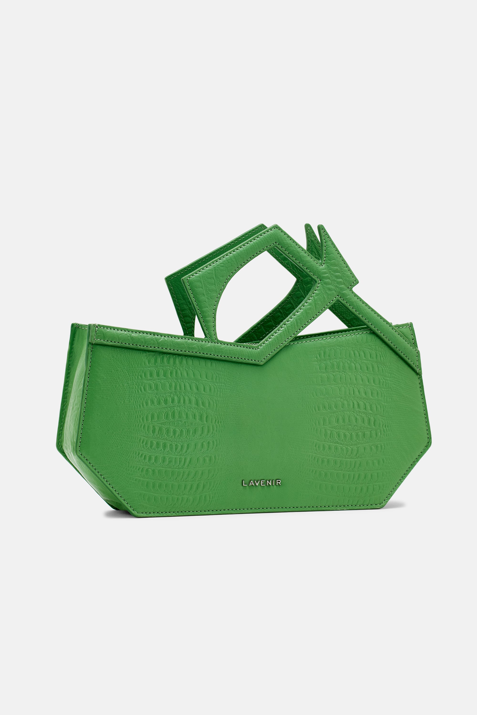 Abigail - Asymmetric Hand Bag - Lawn Green