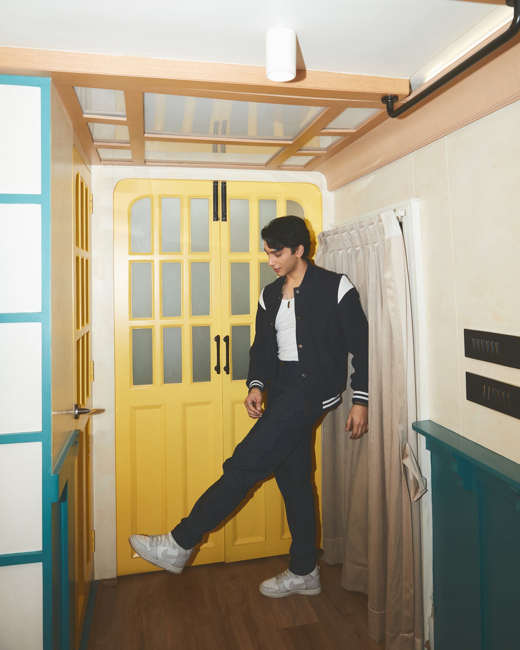 Ronan - Suede Leather Varsity - Black