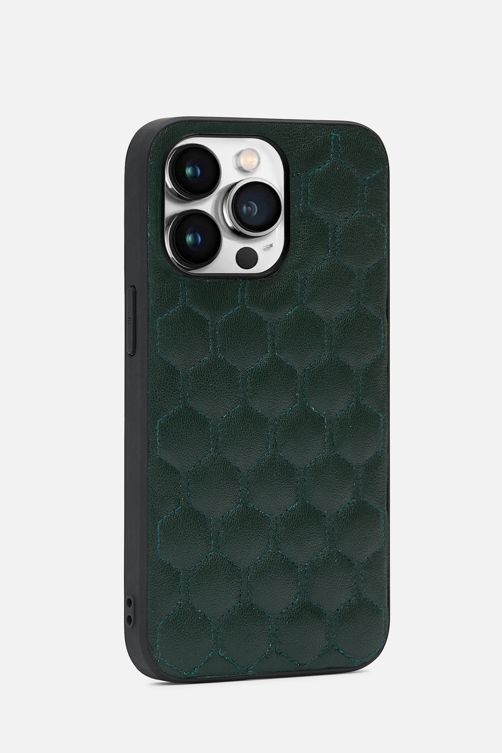 iPhone Case - Honeycomb Quilting - Forest Green