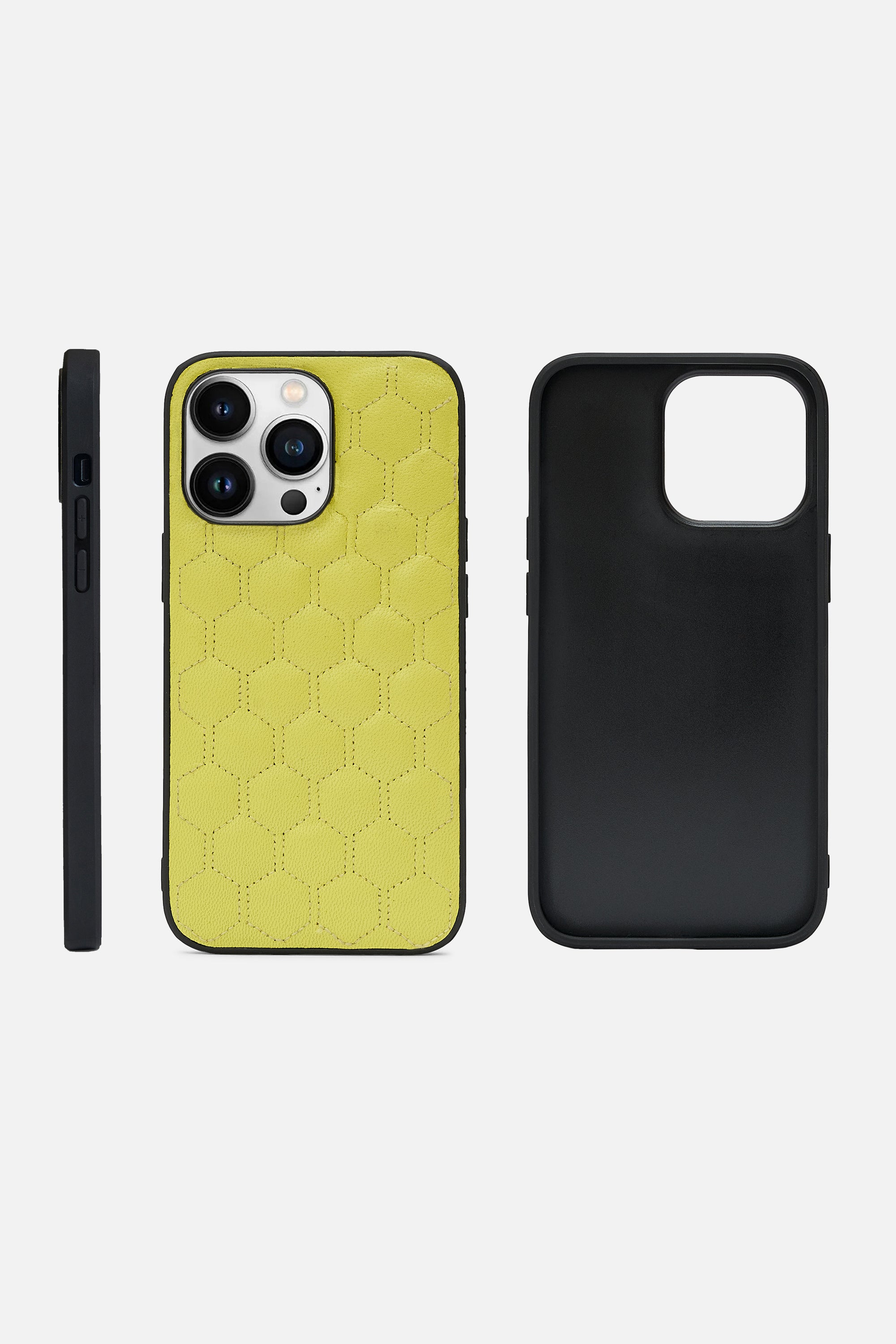 iPhone Case - Honeycomb Quilting - Snapchat Yellow