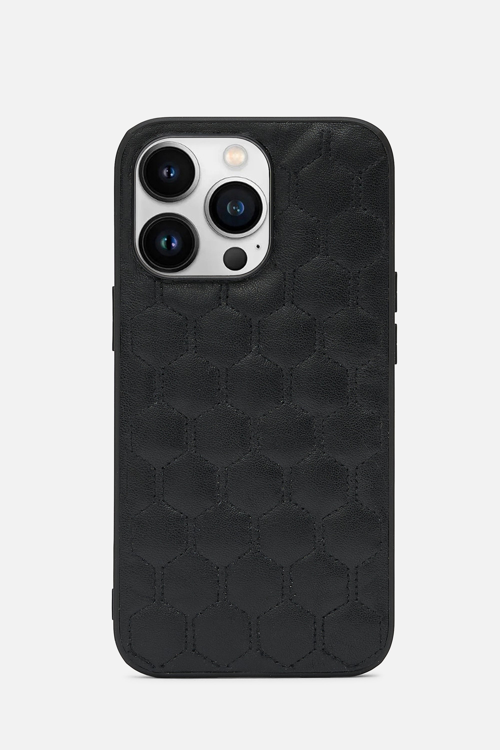 iPhone Case - Honeycomb Quilting - Black