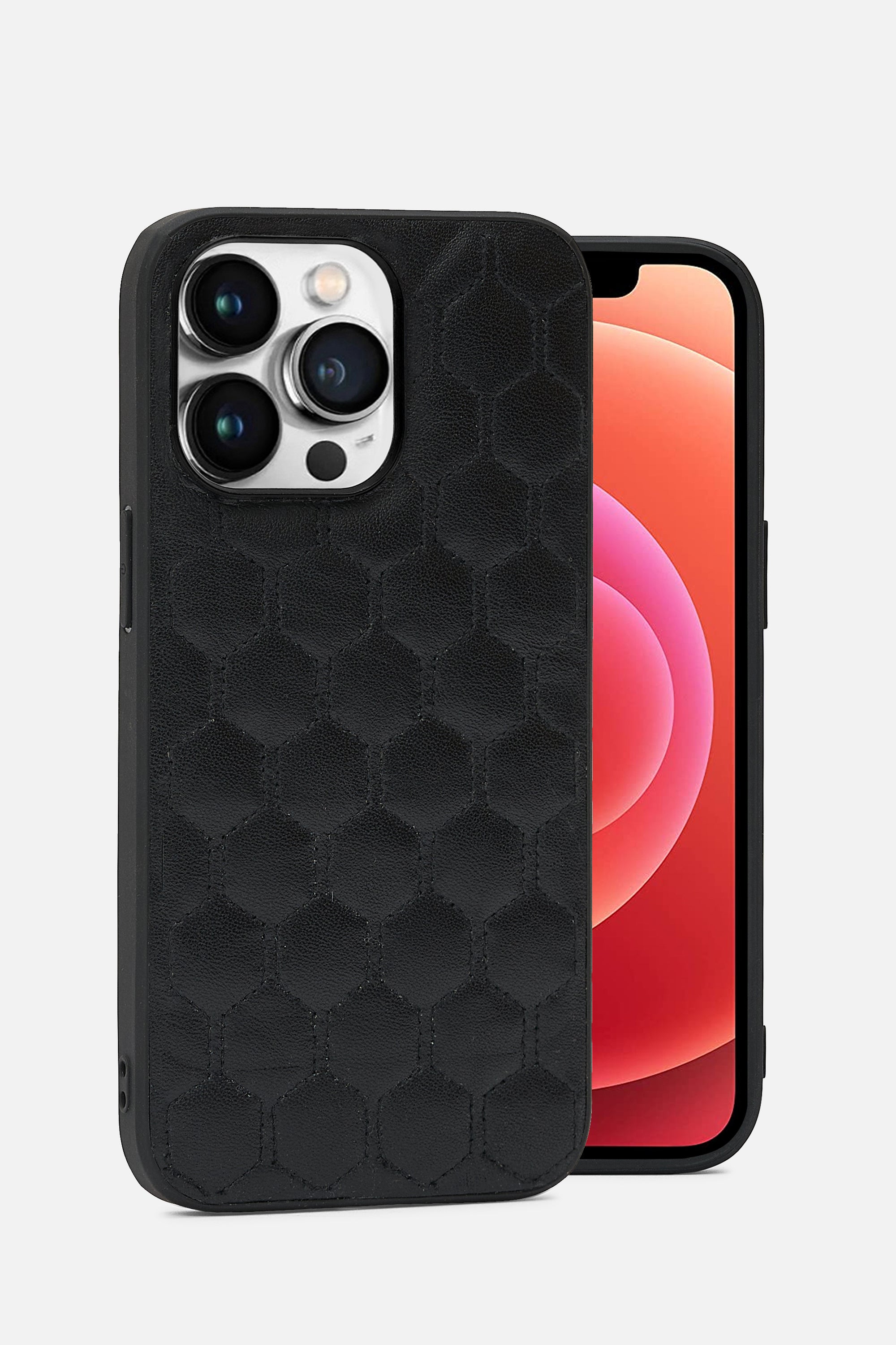iPhone Case - Honeycomb Quilting - Black
