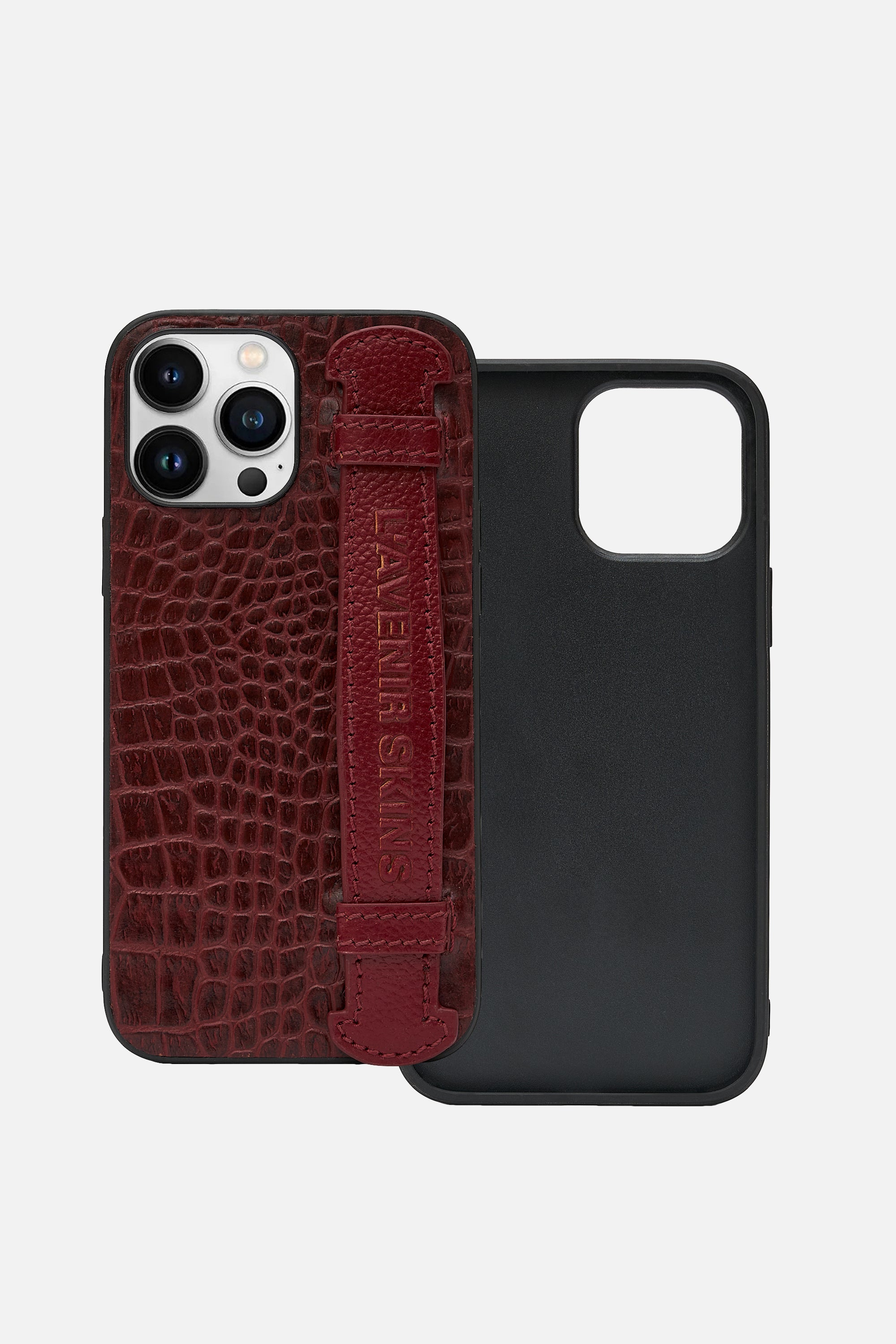 iPhone Case With Strap - Croco Red Potting Soil
