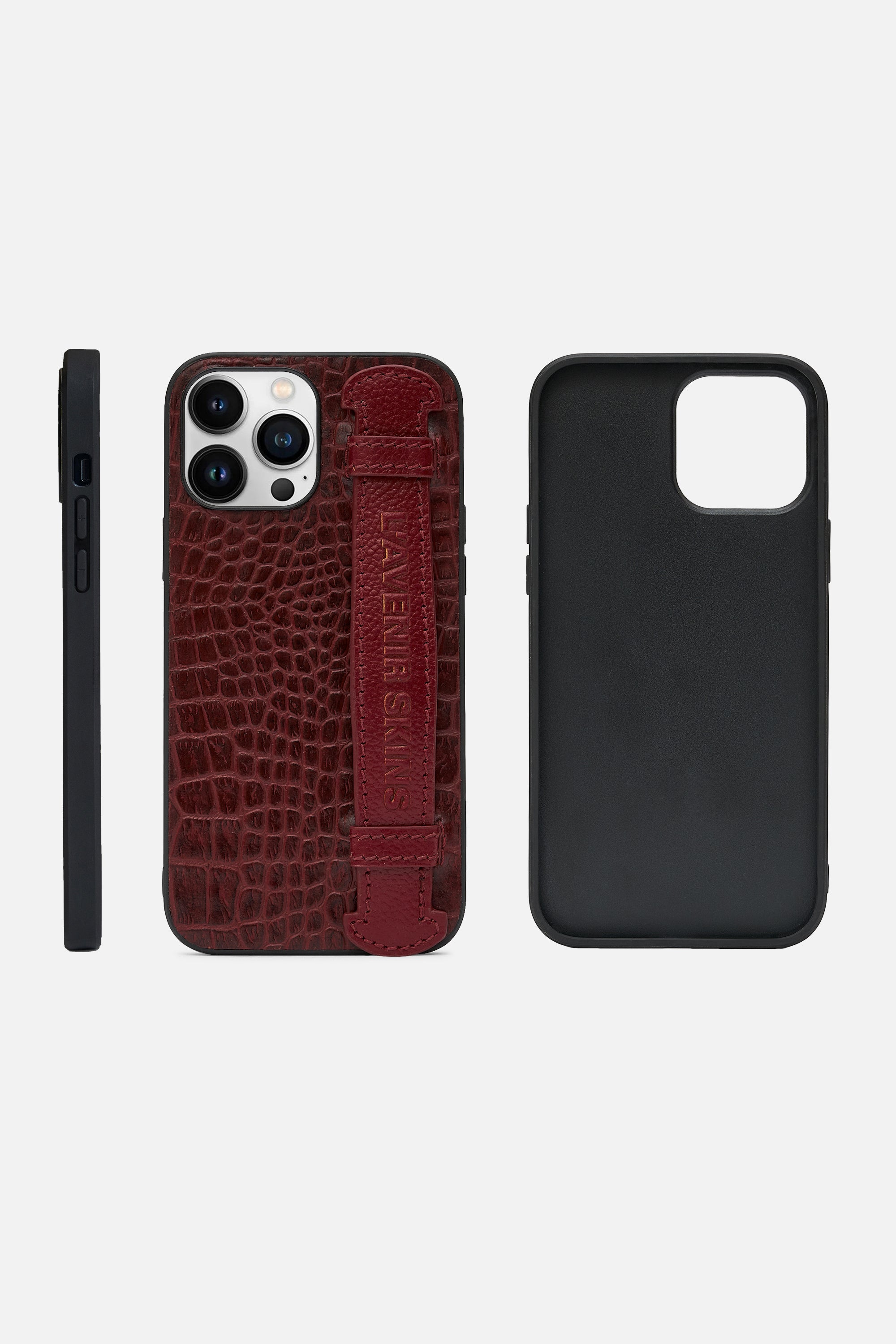 iPhone Case With Strap - Croco Red Potting Soil